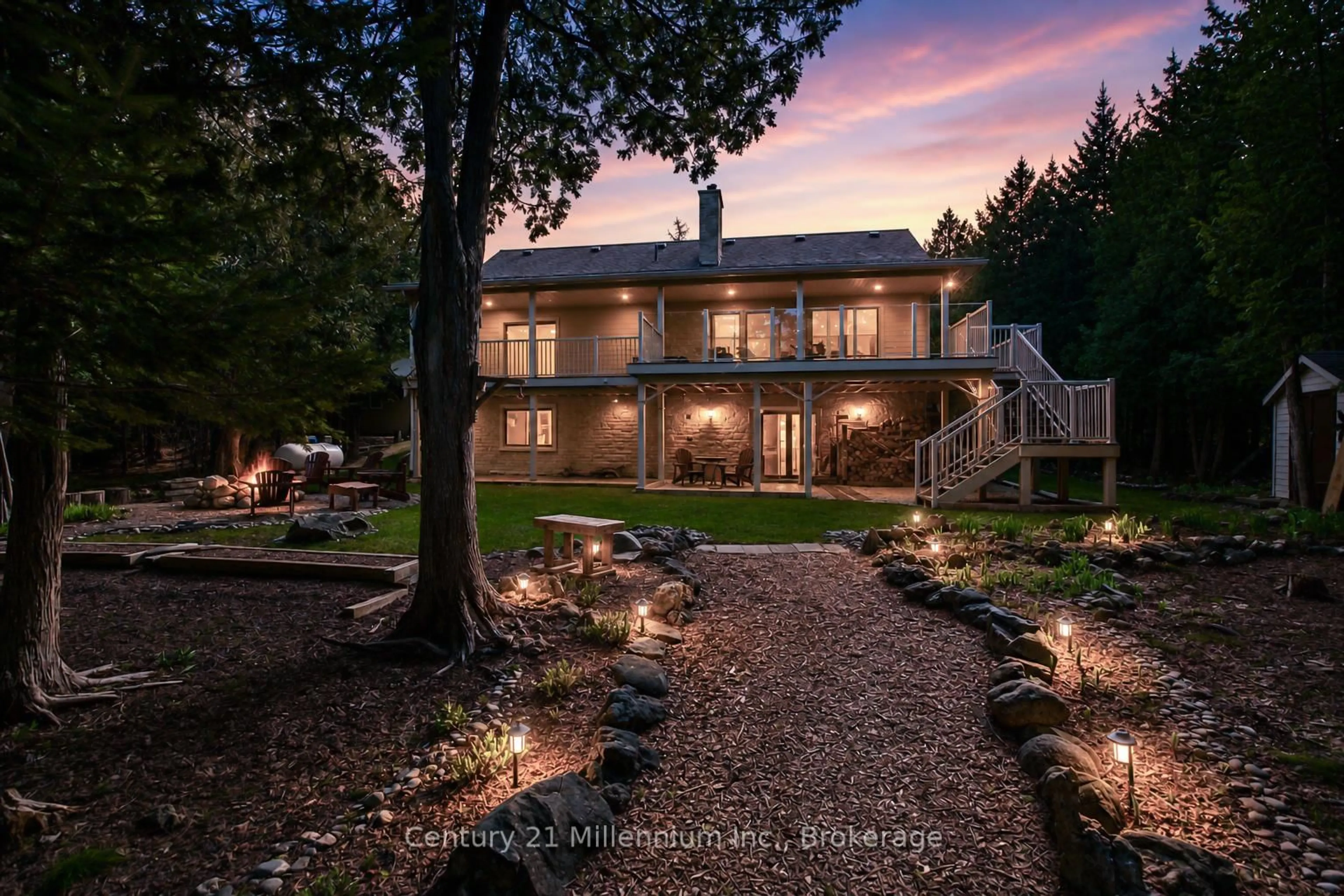 A pic from outside/outdoor area/front of a property/back of a property/a pic from drone, water/lake/river/ocean view for 80 Lakewood Country Lane, Northern Bruce Peninsula Ontario N0H 1W0