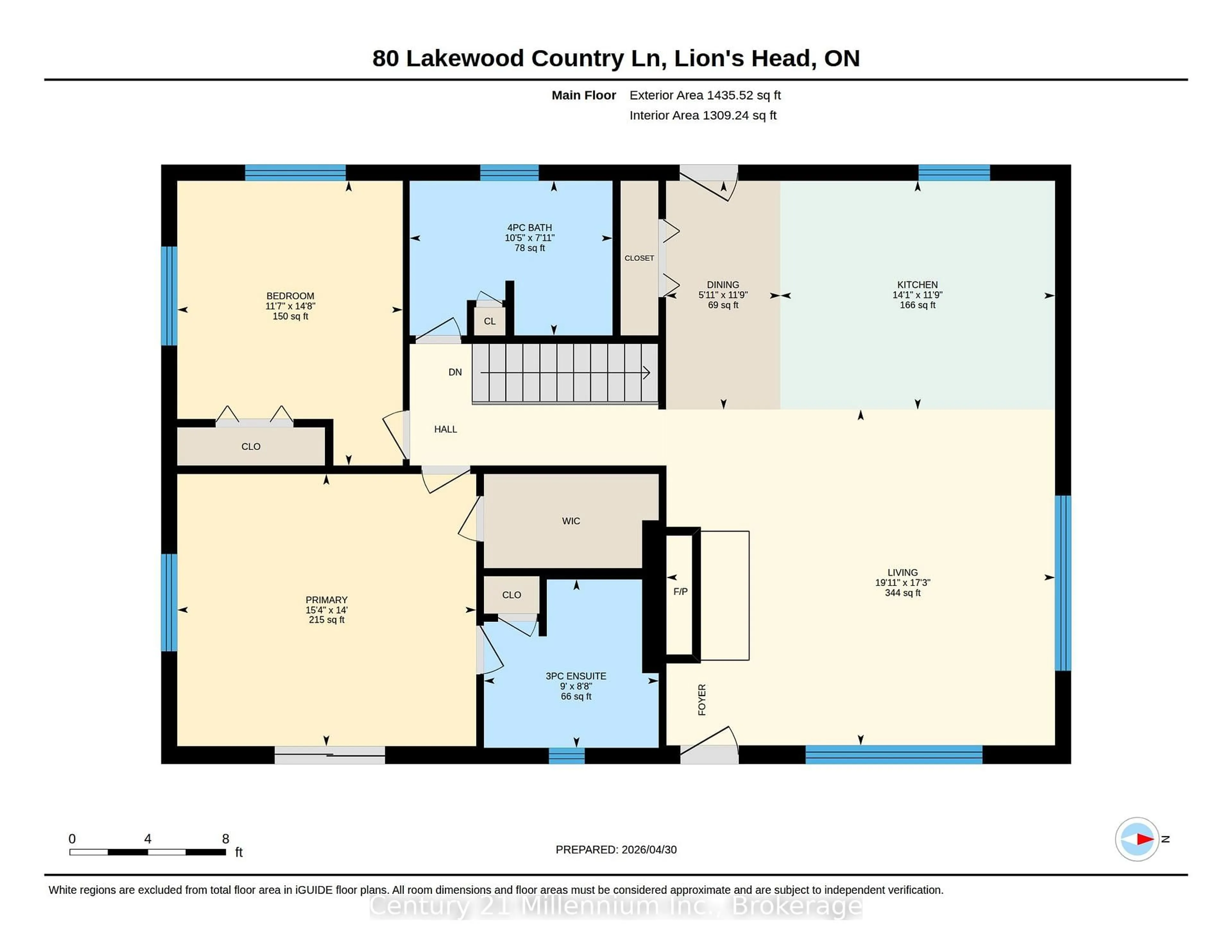 Floor plan for 80 Lakewood Country Lane, Northern Bruce Peninsula Ontario N0H 1W0