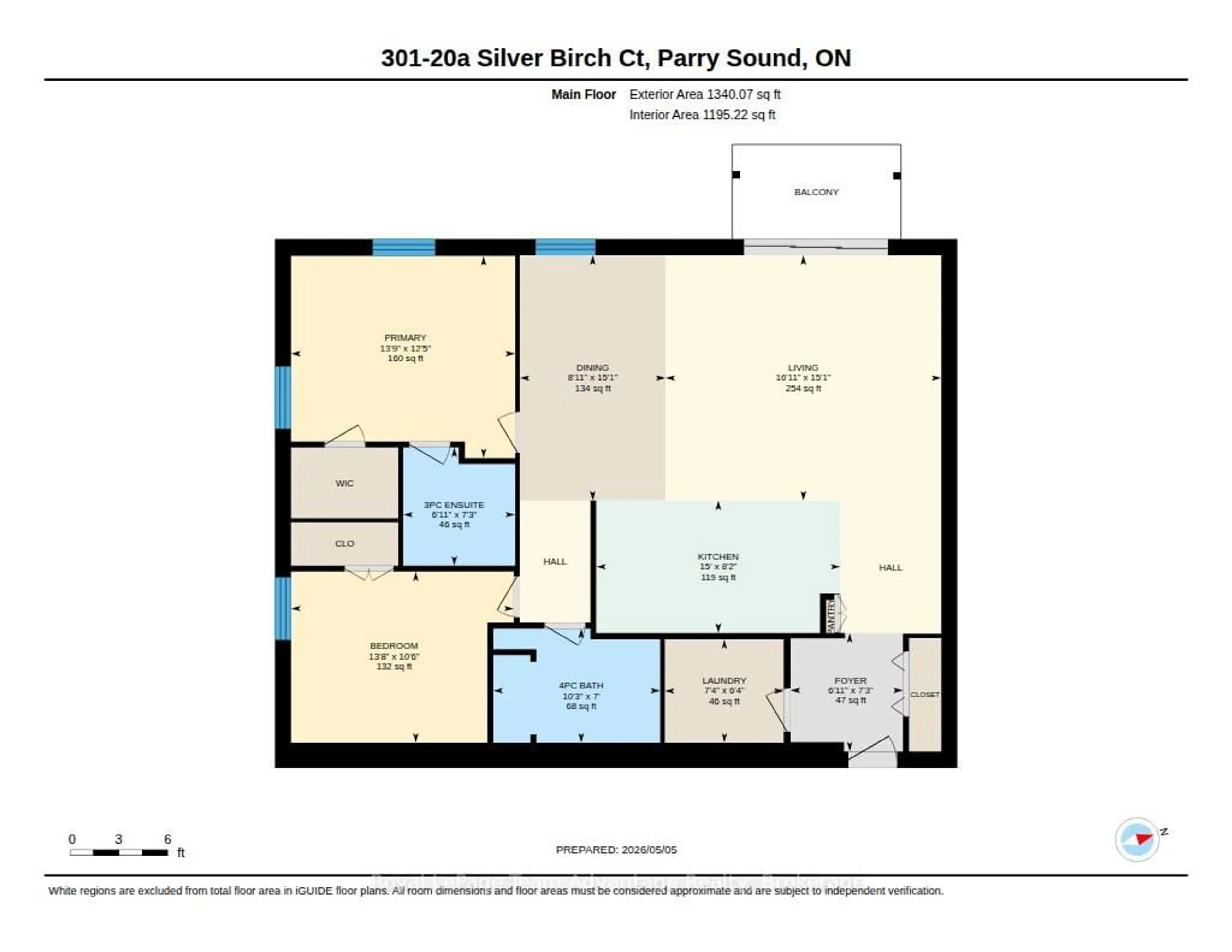 Floor plan for 20A Silver Birch Crt #301, Parry Sound Ontario P2A 0A7