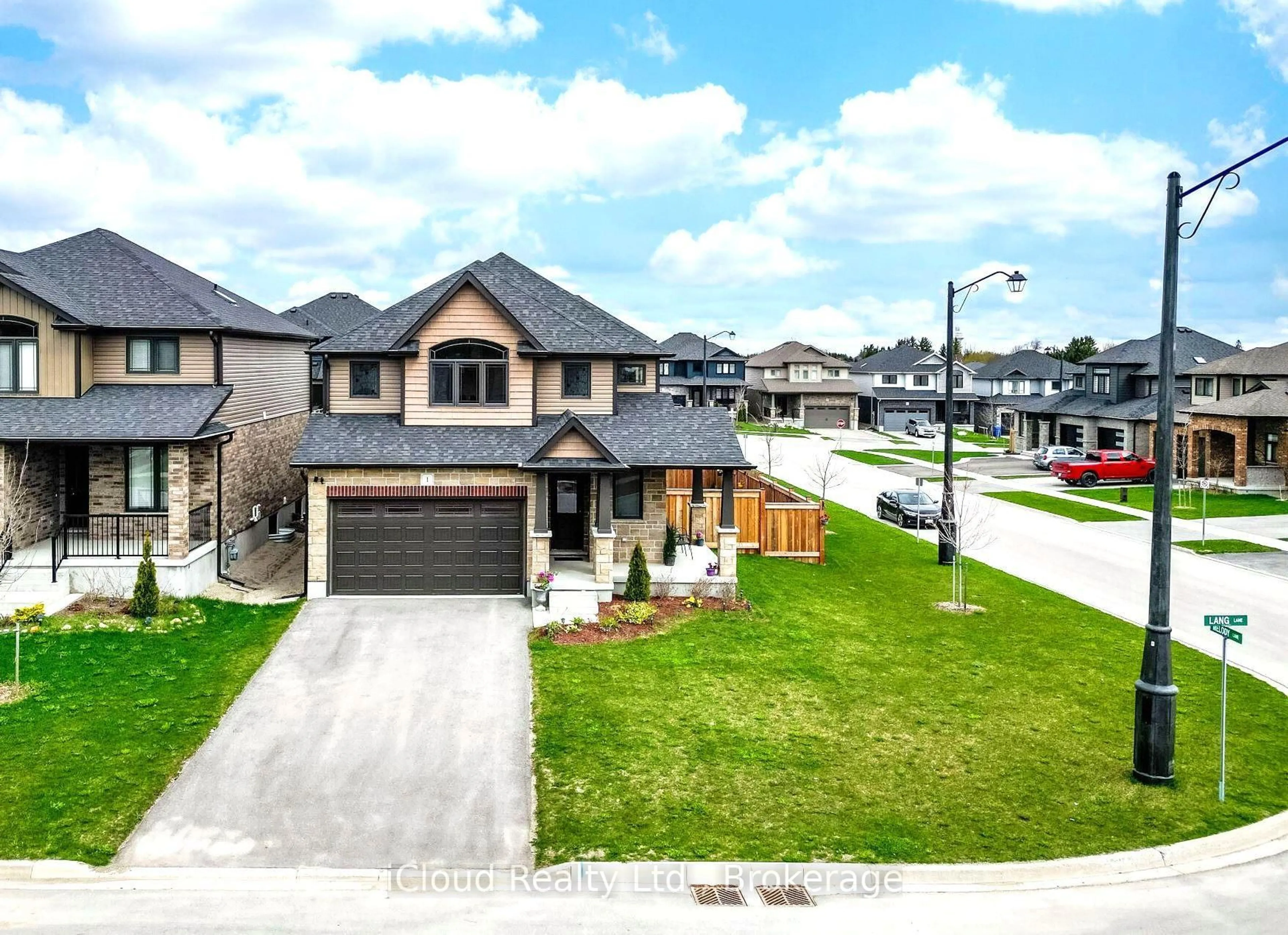 A pic from outside/outdoor area/front of a property/back of a property/a pic from drone, street for 1 Lang Lane, East Luther Grand Valley Ontario L9W 7S7