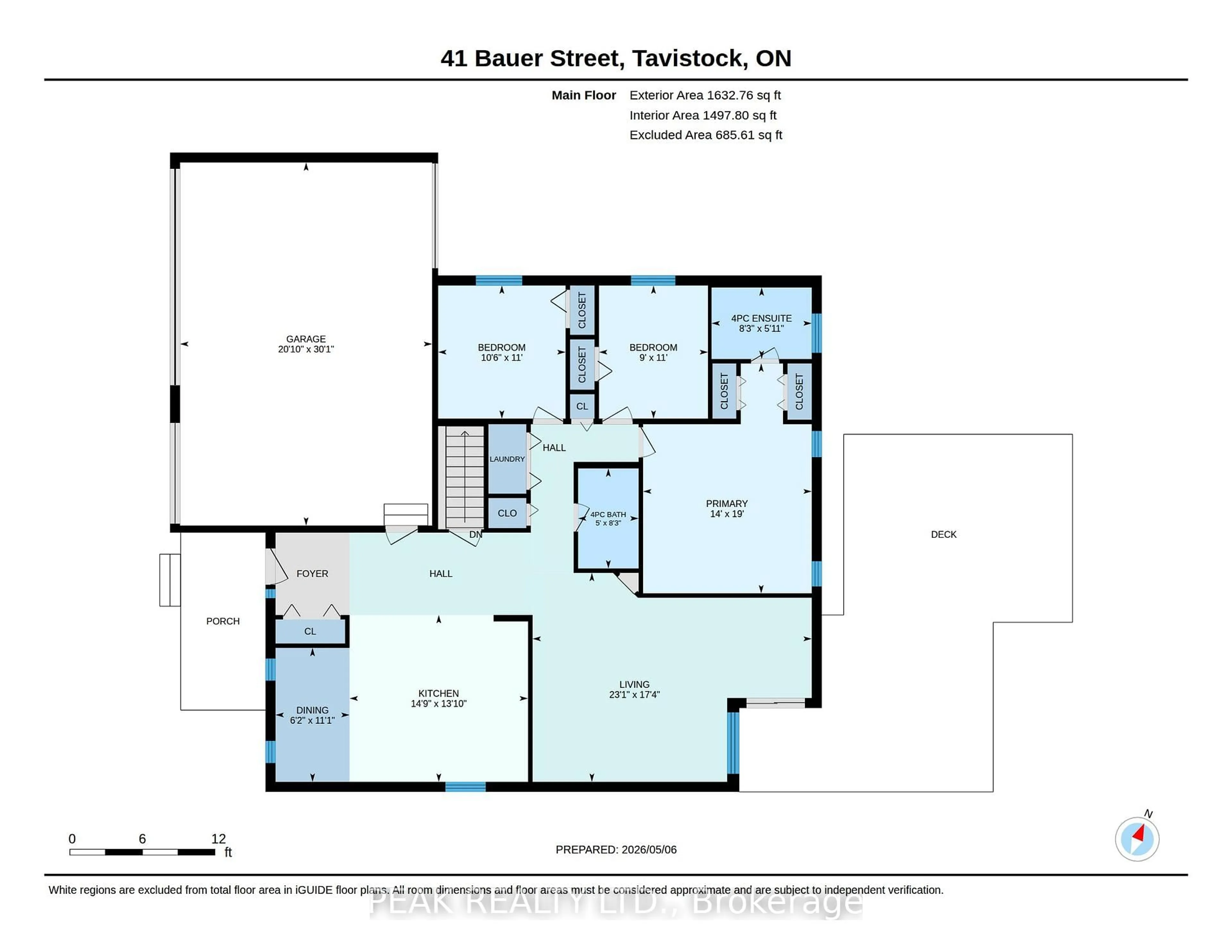 Floor plan for 41 Bauer St, East Zorra-Tavistock Ontario N0B 2R0
