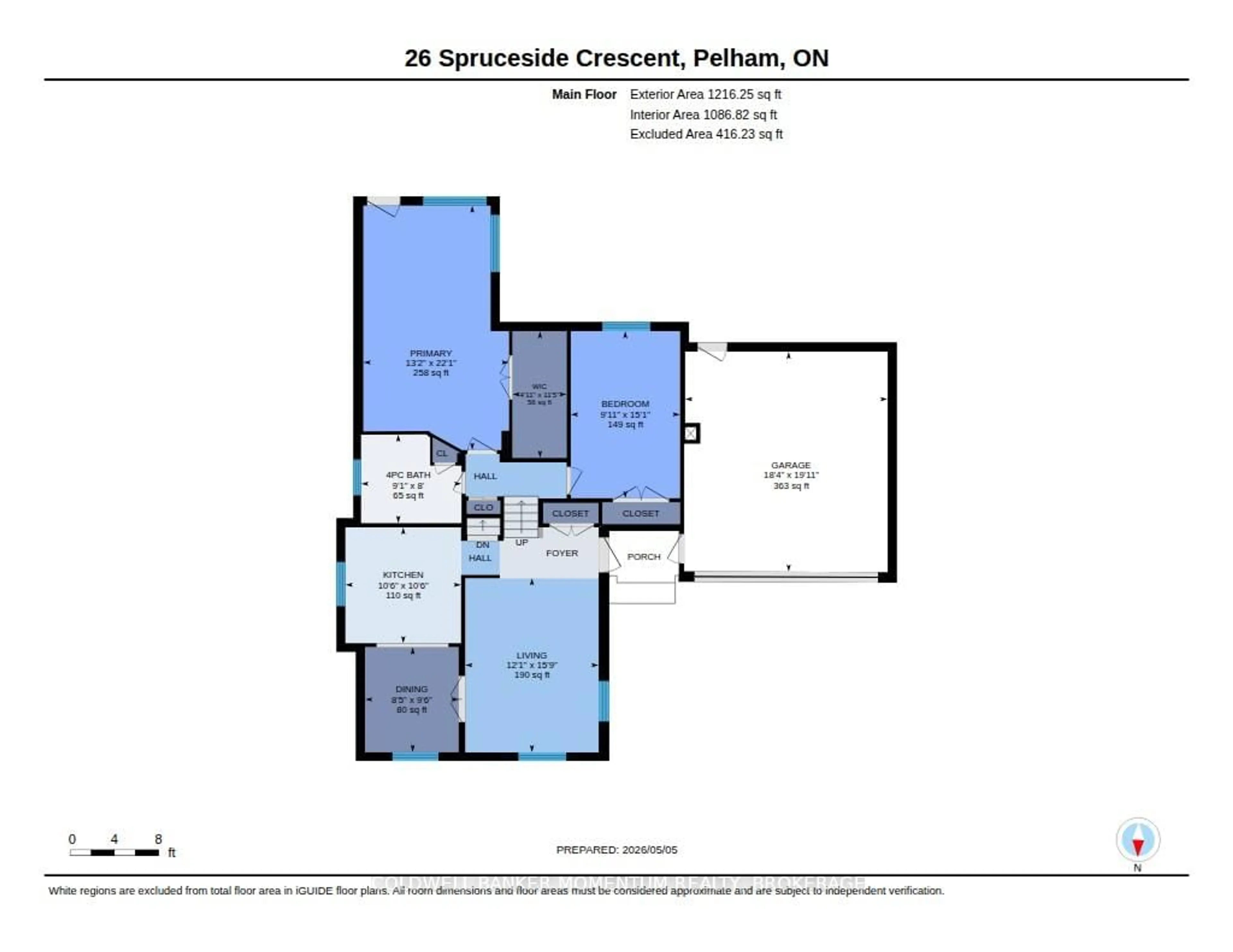 Floor plan for 26 Spruceside Cres, Pelham Ontario L3E 0G1