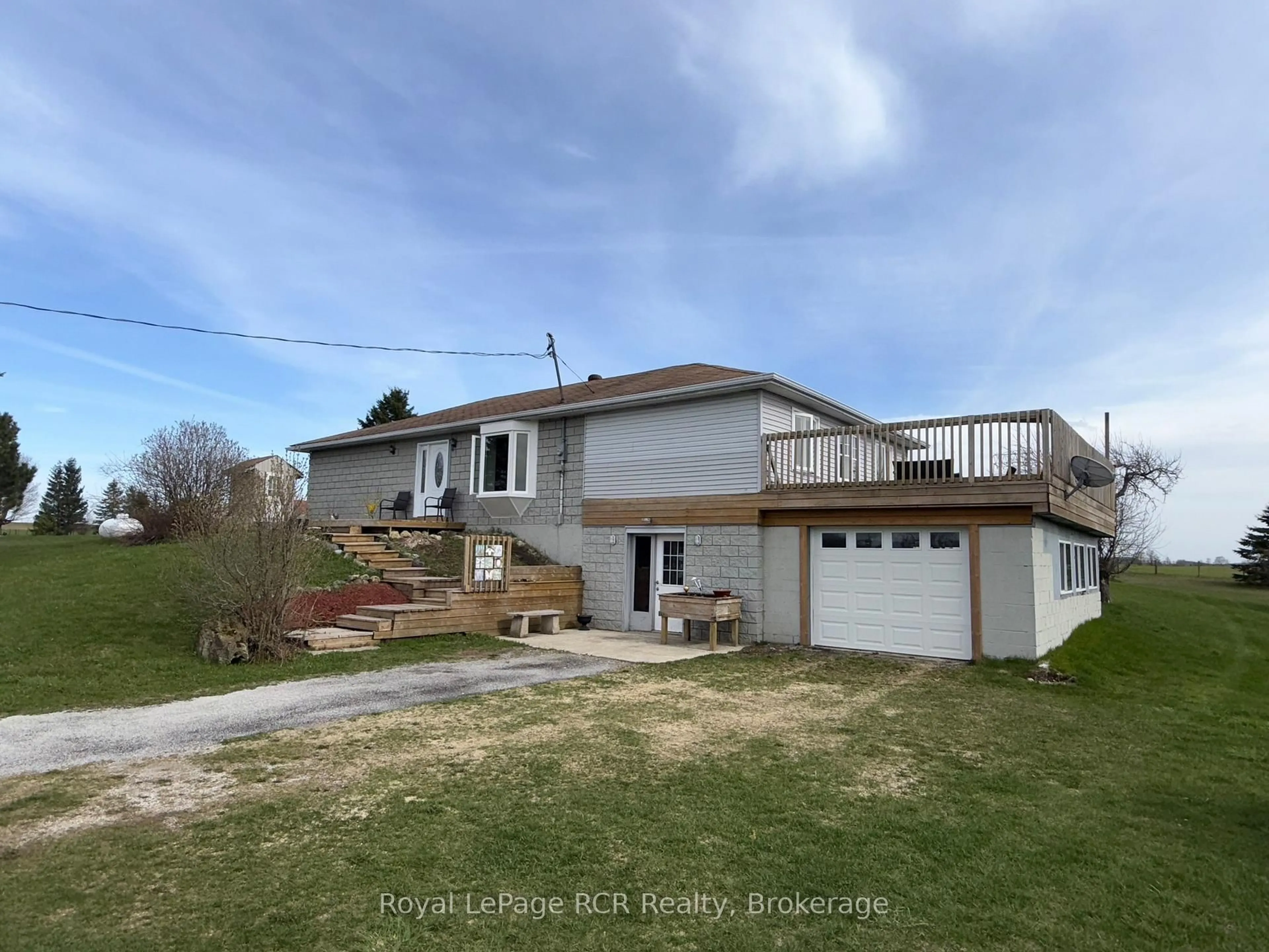 A pic from outside/outdoor area/front of a property/back of a property/a pic from drone, water/lake/river/ocean view for 385190 Concession 4A, Grey Highlands Ontario N0C 1E0
