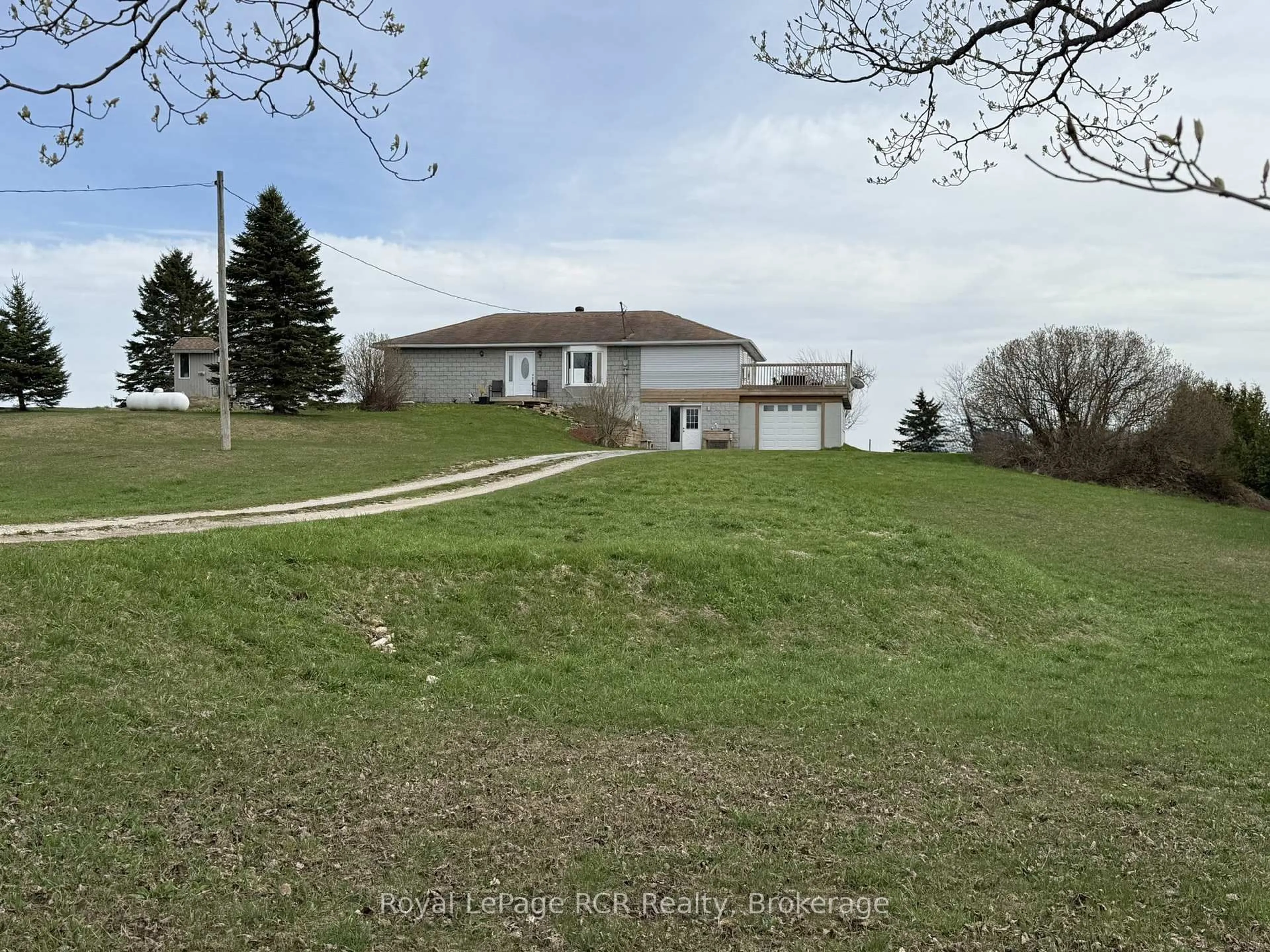 A pic from outside/outdoor area/front of a property/back of a property/a pic from drone, water/lake/river/ocean view for 385190 Concession 4A, Grey Highlands Ontario N0C 1E0