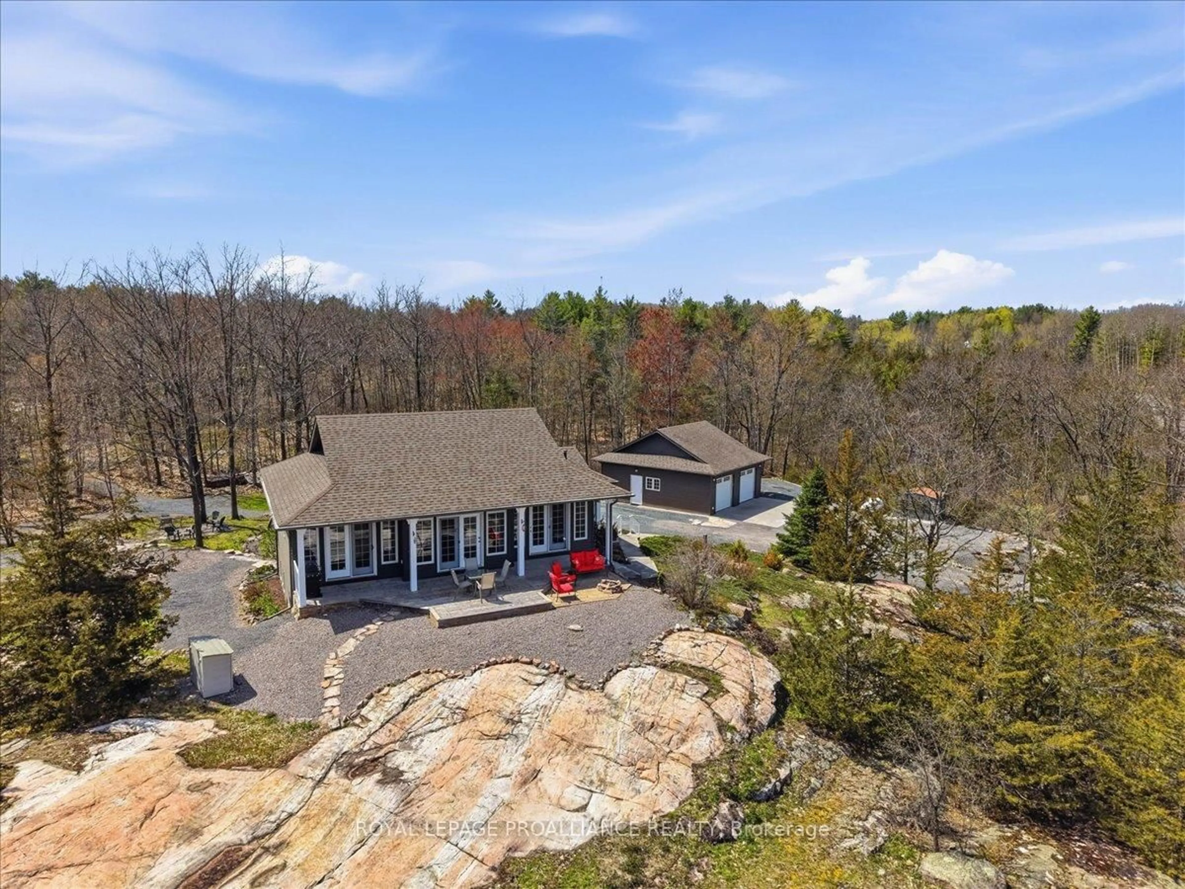 A pic from outside/outdoor area/front of a property/back of a property/a pic from drone, water/lake/river/ocean view for 84 Marlbank Rd, Tweed Ontario K0K 3J0