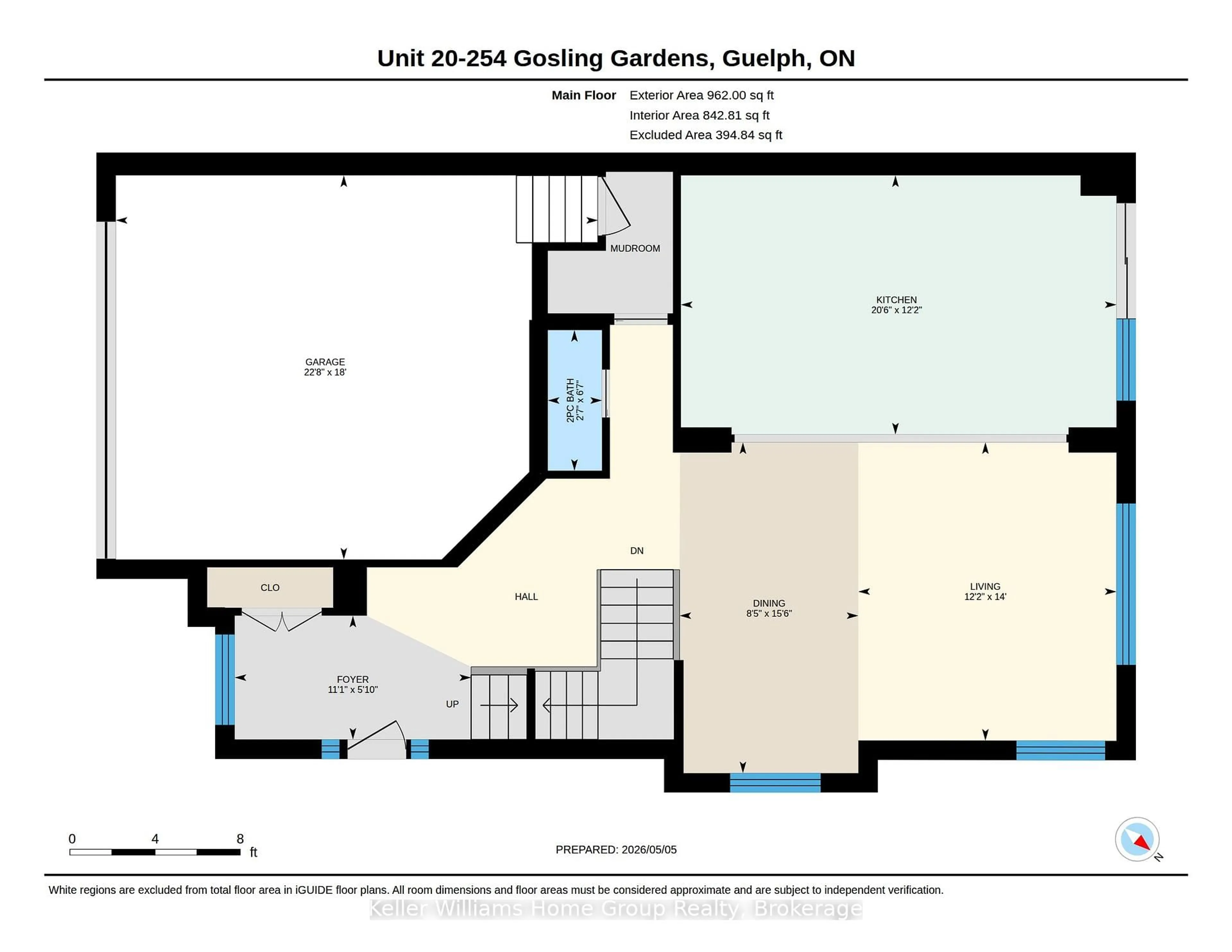 Floor plan for 254 Gosling Gardens #20, Guelph Ontario N1L 1G7