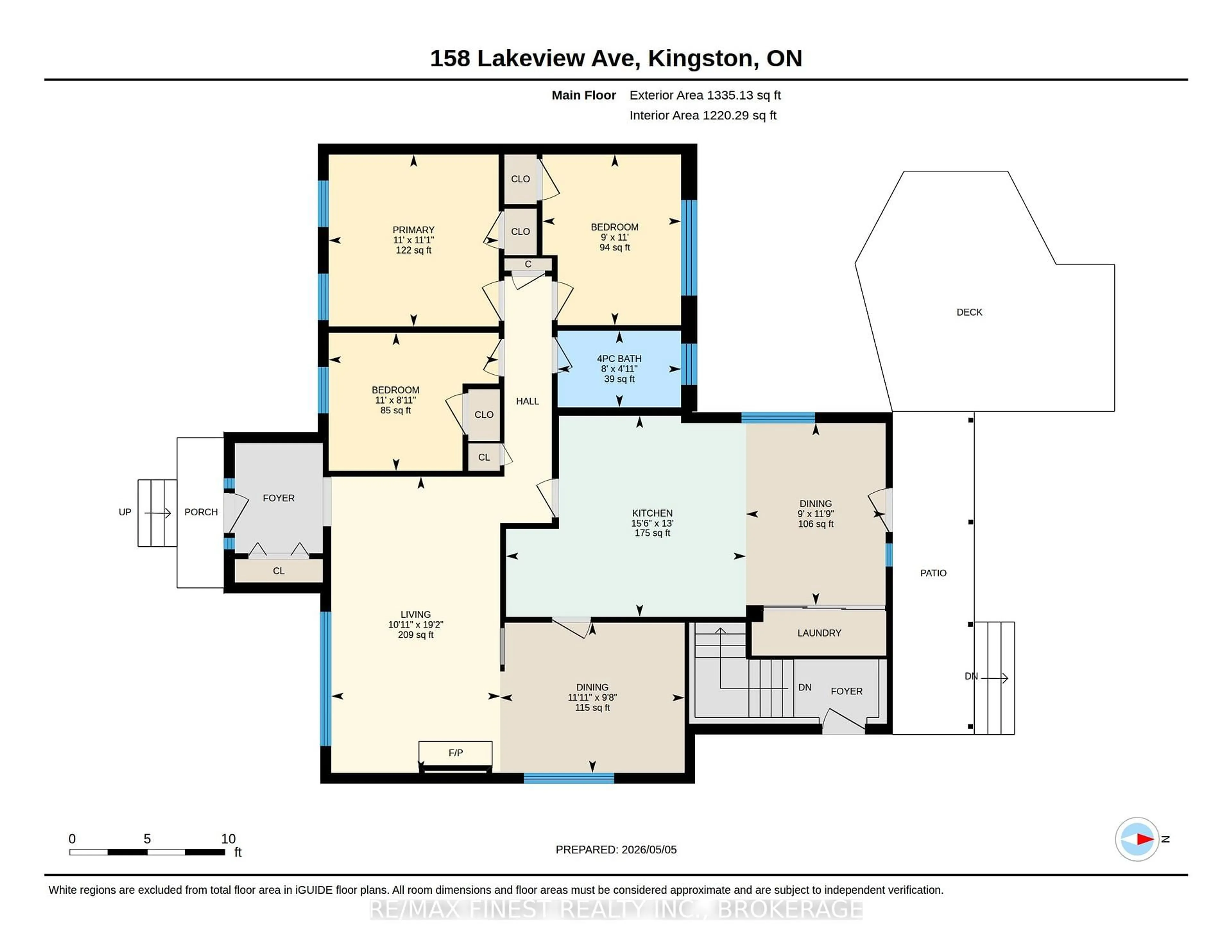 Floor plan for 158 Lakeview Ave, Kingston Ontario K7M 3T7