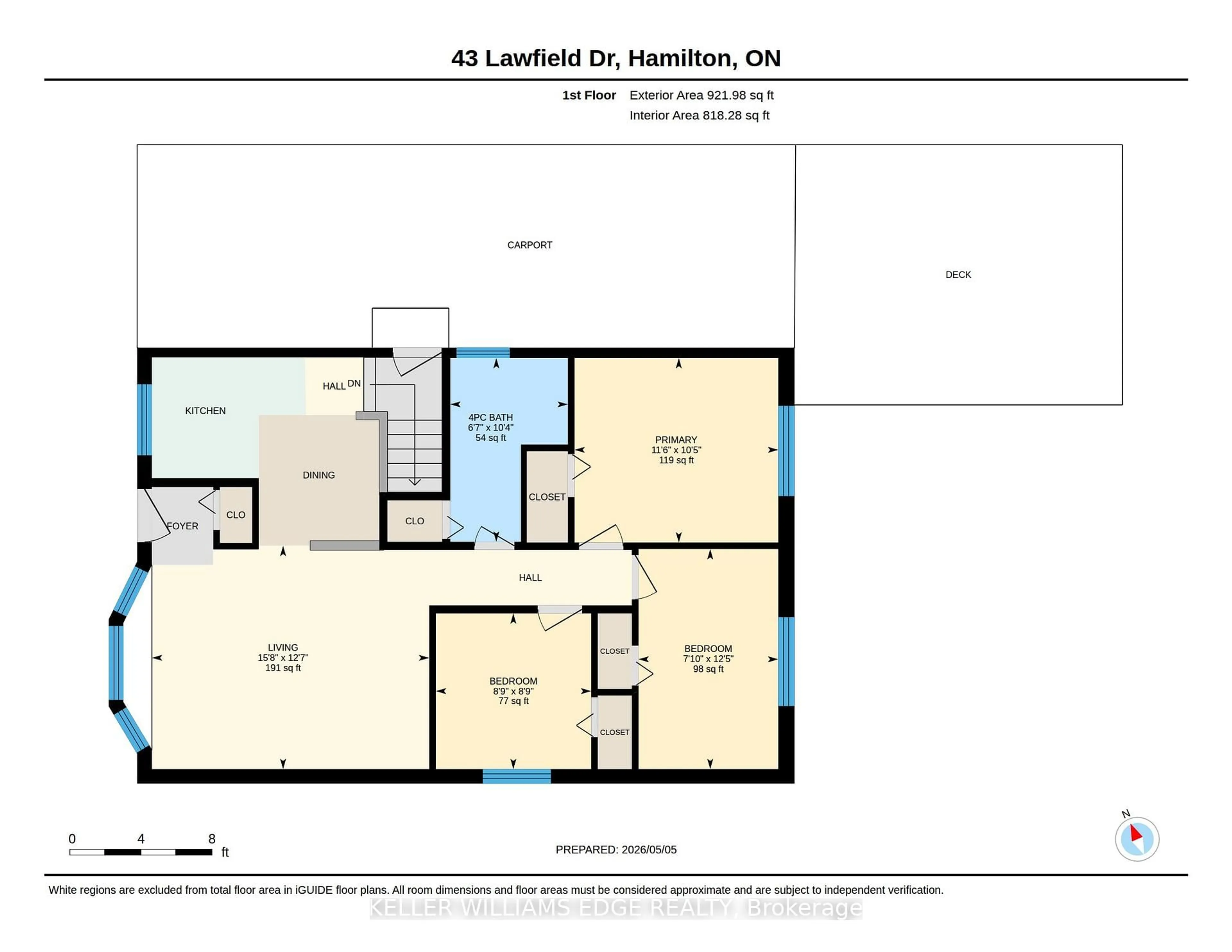 Floor plan for 43 Lawfield Dr, Hamilton Ontario L8V 4C3