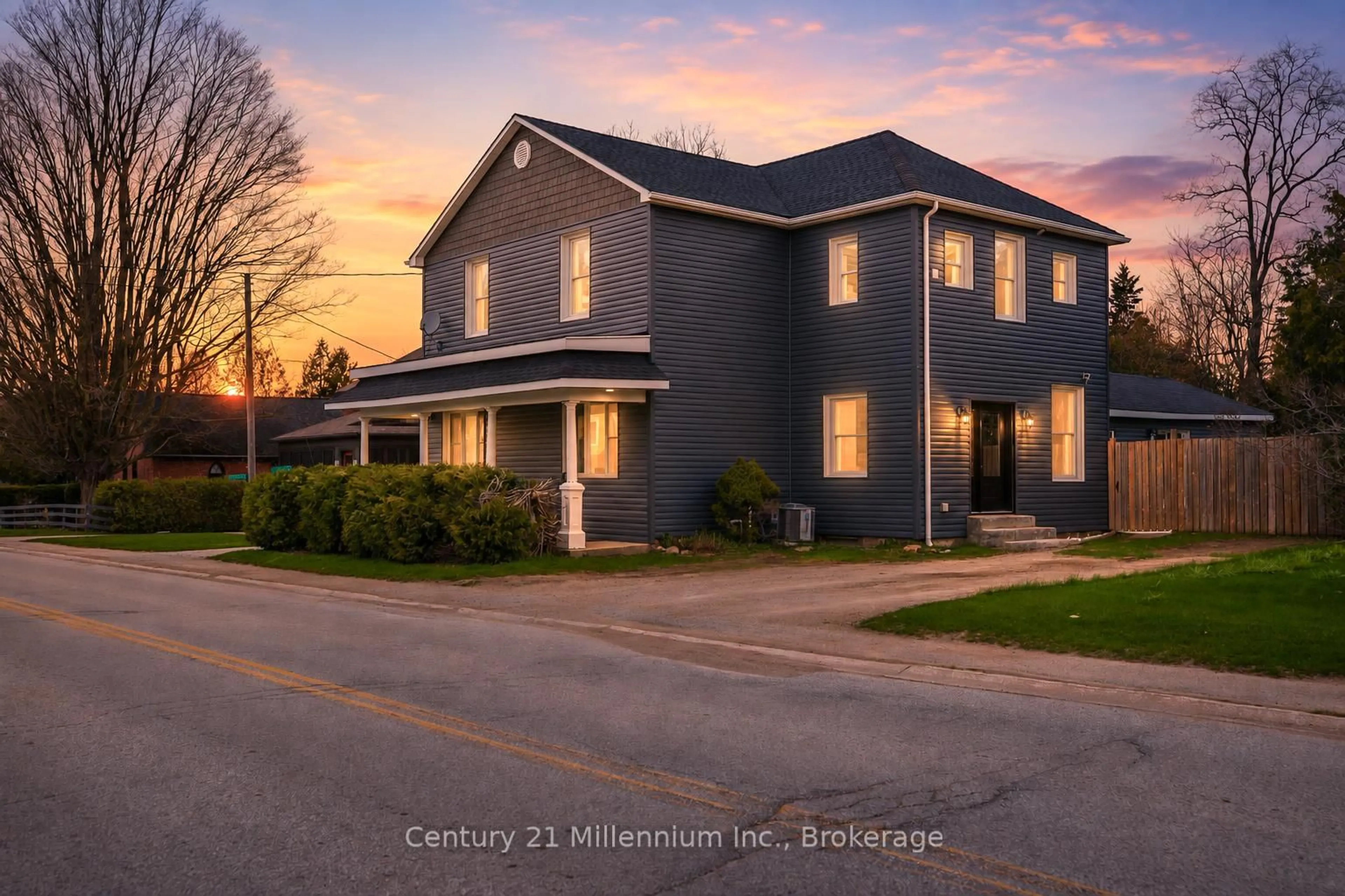 A pic from outside/outdoor area/front of a property/back of a property/a pic from drone, street for 303025 15 Grey Rd, Meaford Ontario N0H 1V0