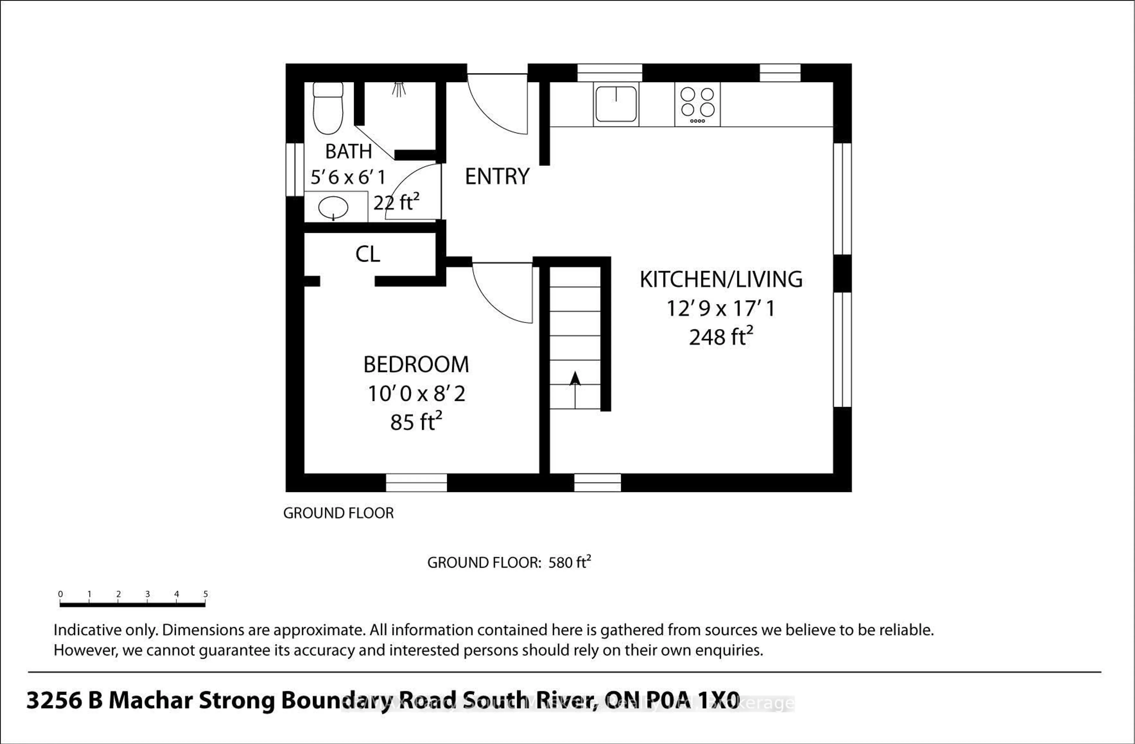 Floor plan for 3256 Machar Strong Boundary Rd, Parry Sound Remote Area Ontario P0A 1X0