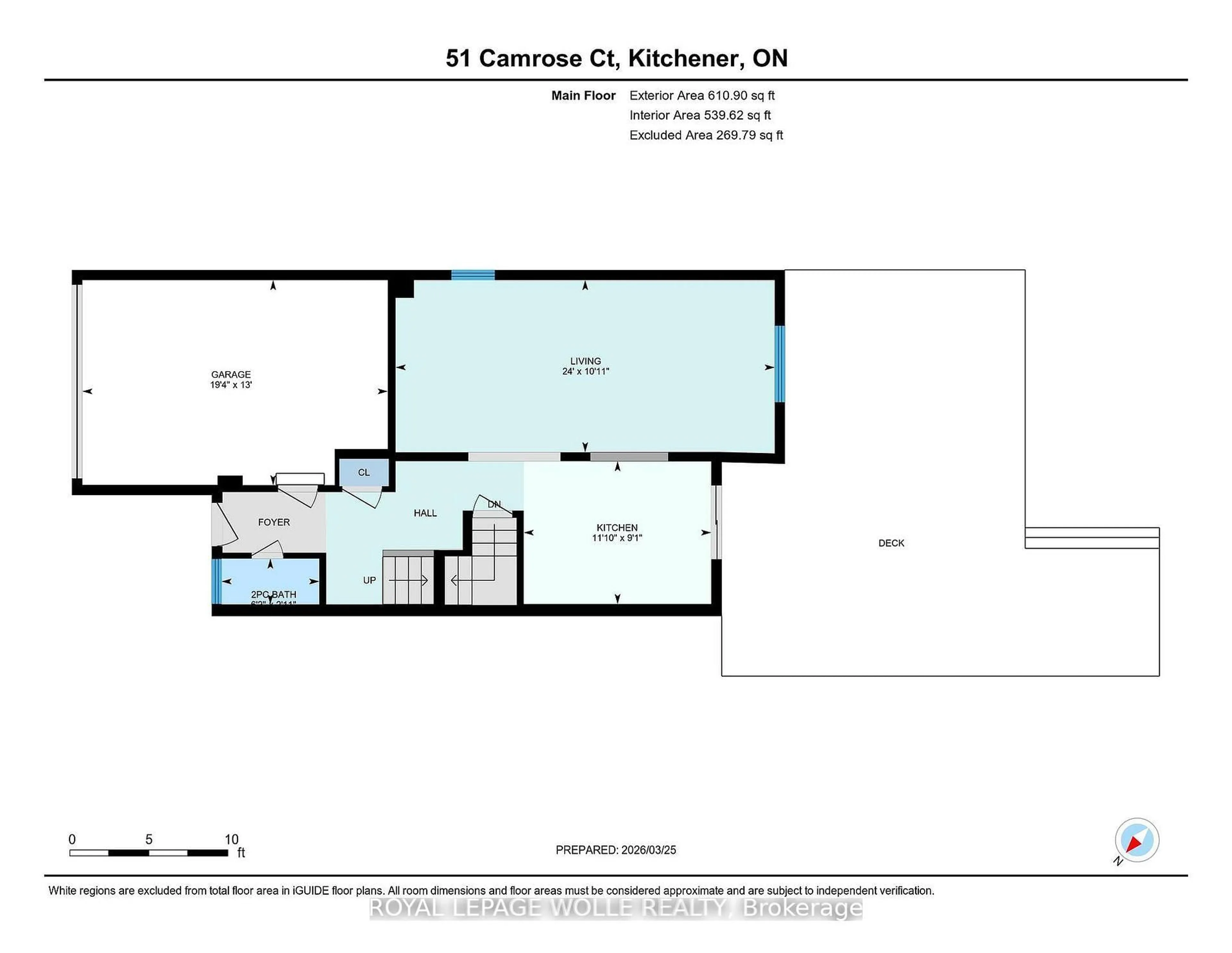 Floor plan for 51 Camrose Crt, Kitchener Ontario N2M 5J4