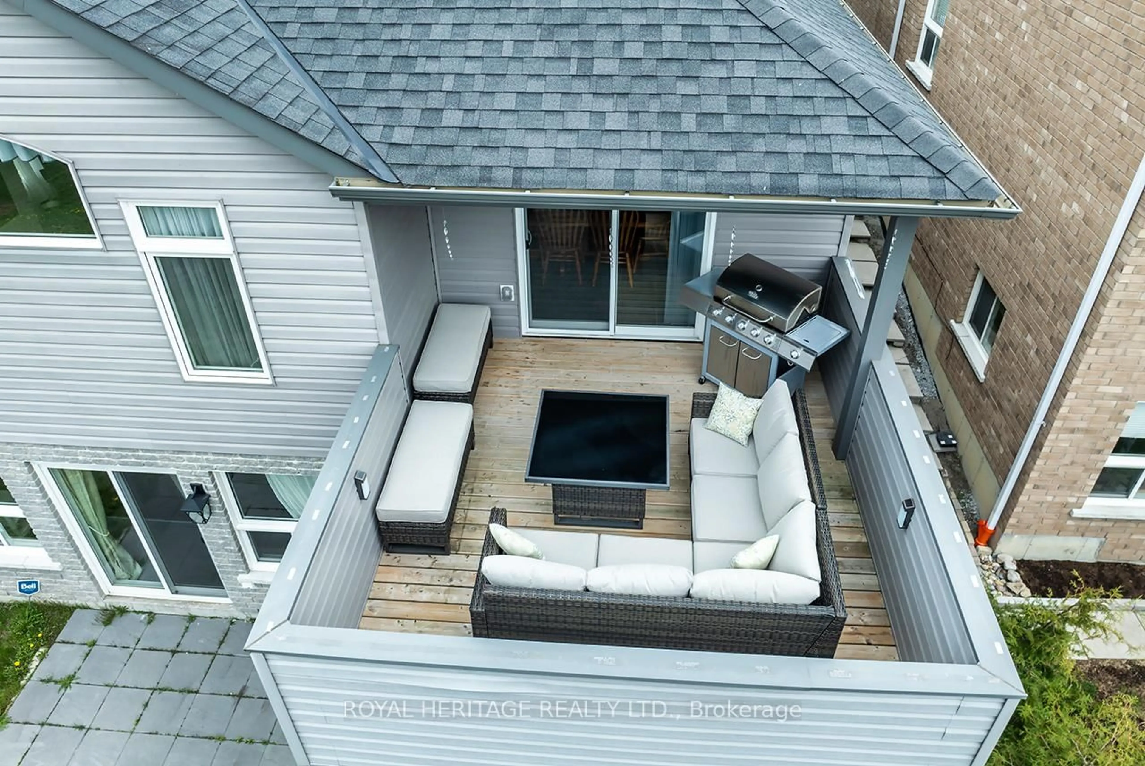 Patio, city buildings view from balcony for 25 Summer Lane, Selwyn Ontario K9L 0G4