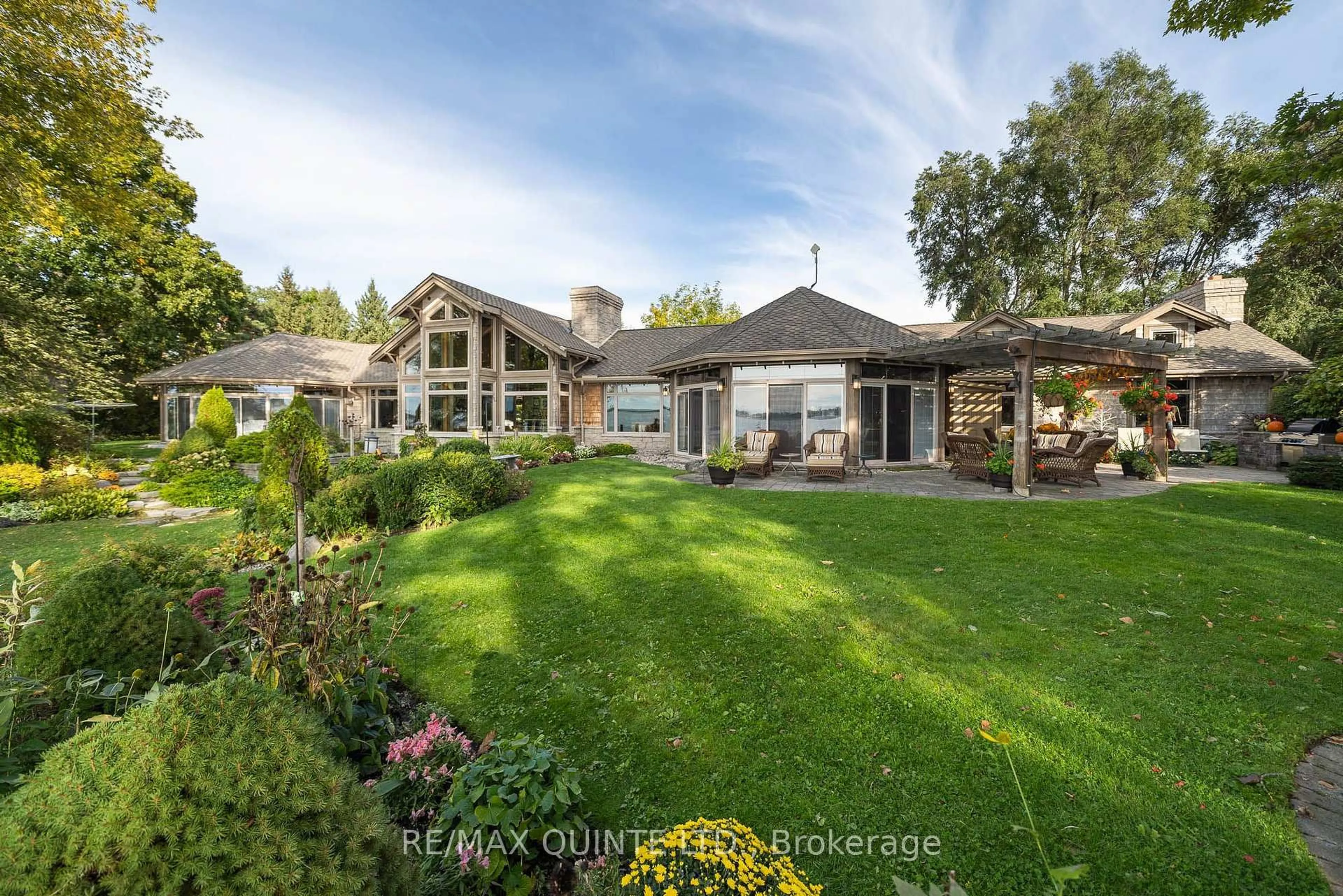 A pic from outside/outdoor area/front of a property/back of a property/a pic from drone, water/lake/river/ocean view for 18 Loop Lane, Prince Edward County Ontario K0K 2T0