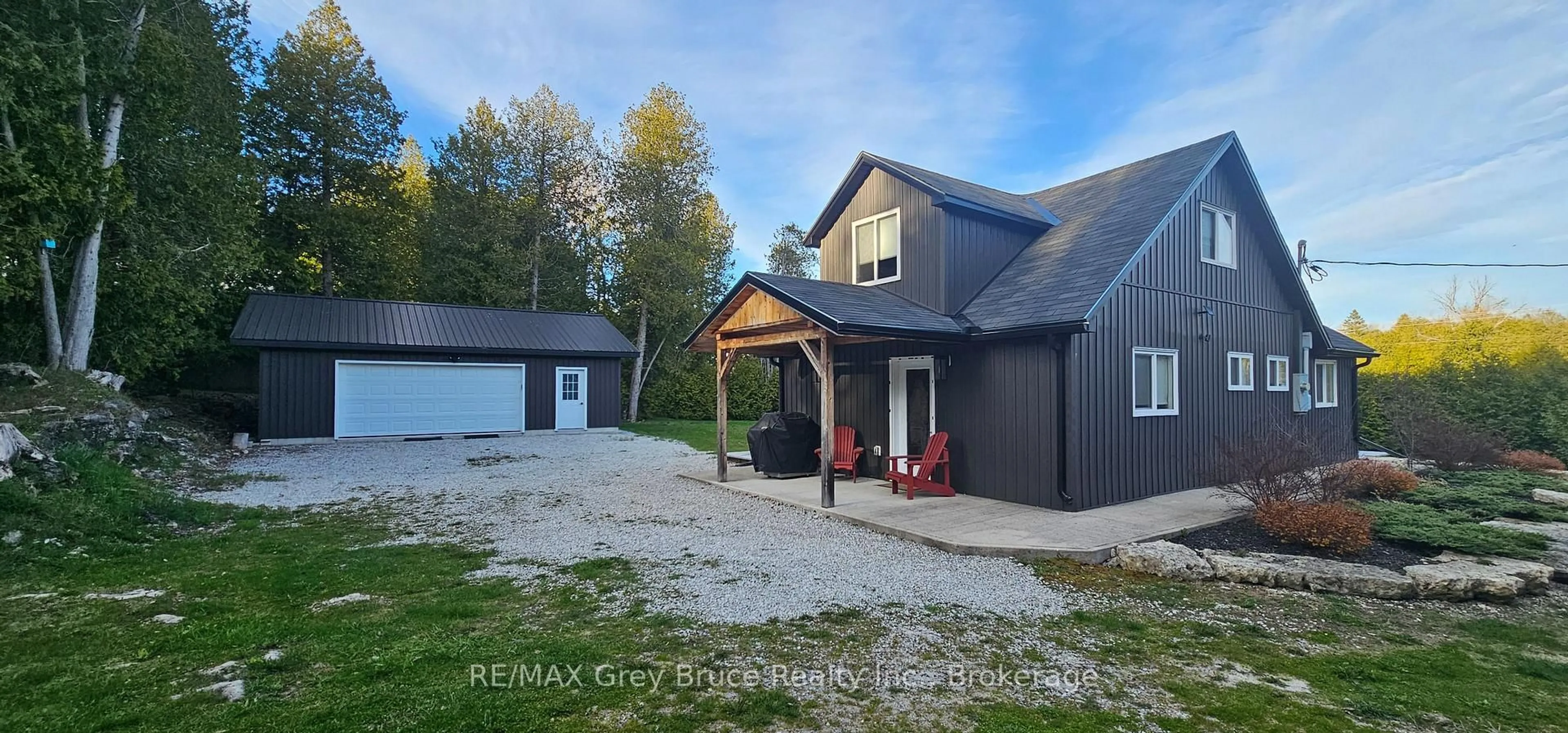 A pic from outside/outdoor area/front of a property/back of a property/a pic from drone, unknown for 597 Stokes Bay Rd, Northern Bruce Peninsula Ontario N0H 2M0