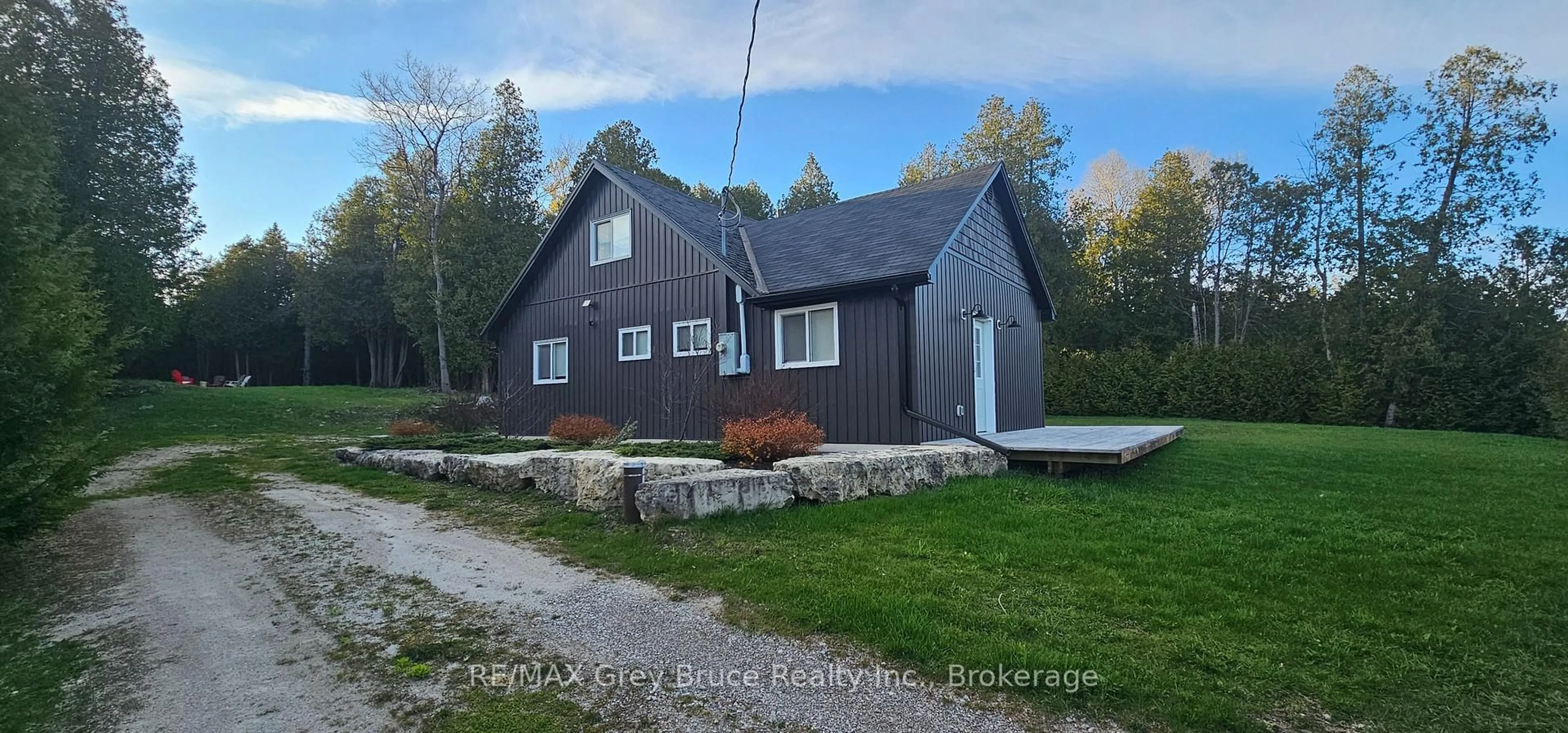 A pic from outside/outdoor area/front of a property/back of a property/a pic from drone, unknown for 597 Stokes Bay Rd, Northern Bruce Peninsula Ontario N0H 2M0