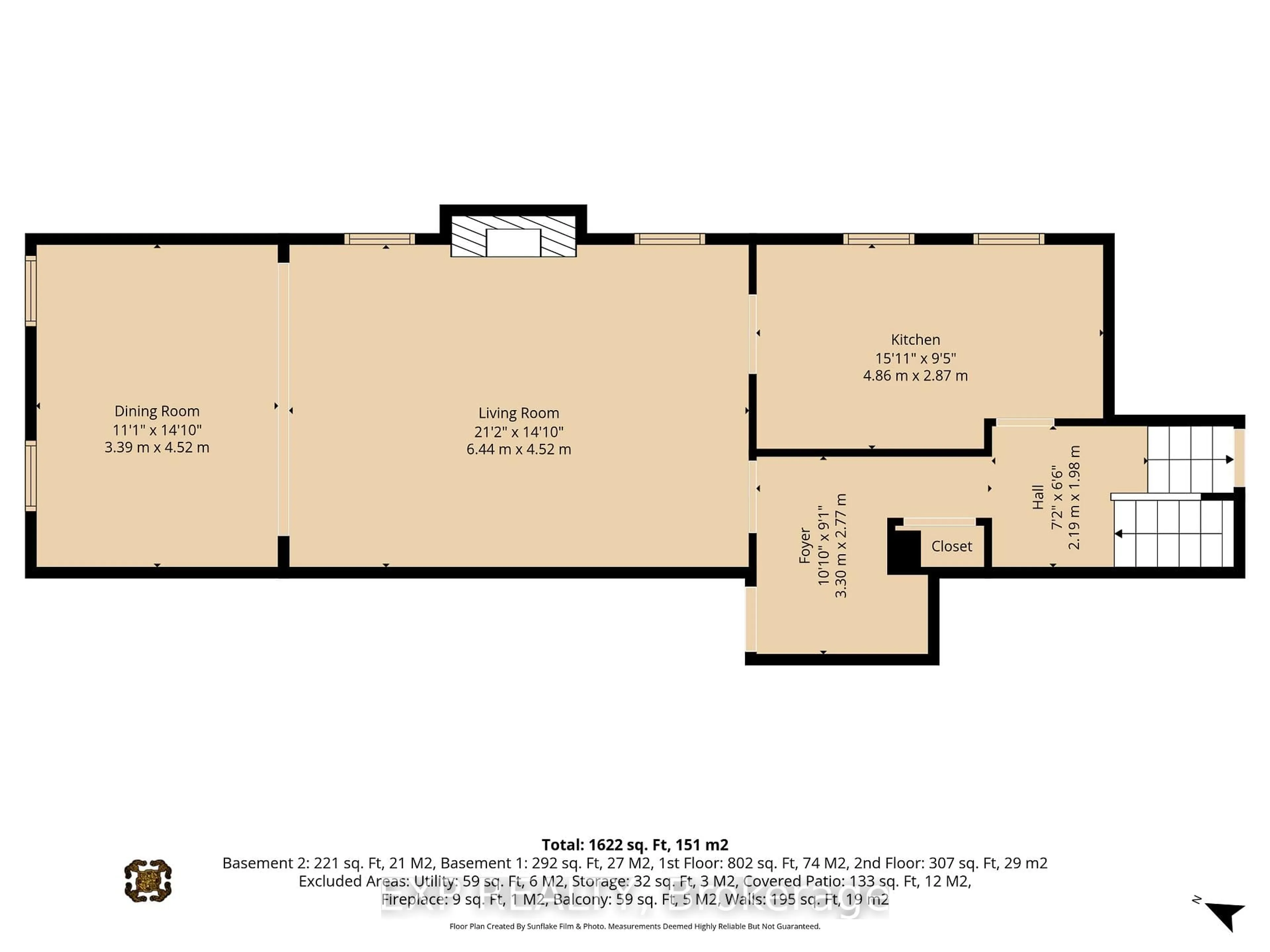 Floor plan for 274 Daly Ave #2, Ottawa Ontario K1N 6G5