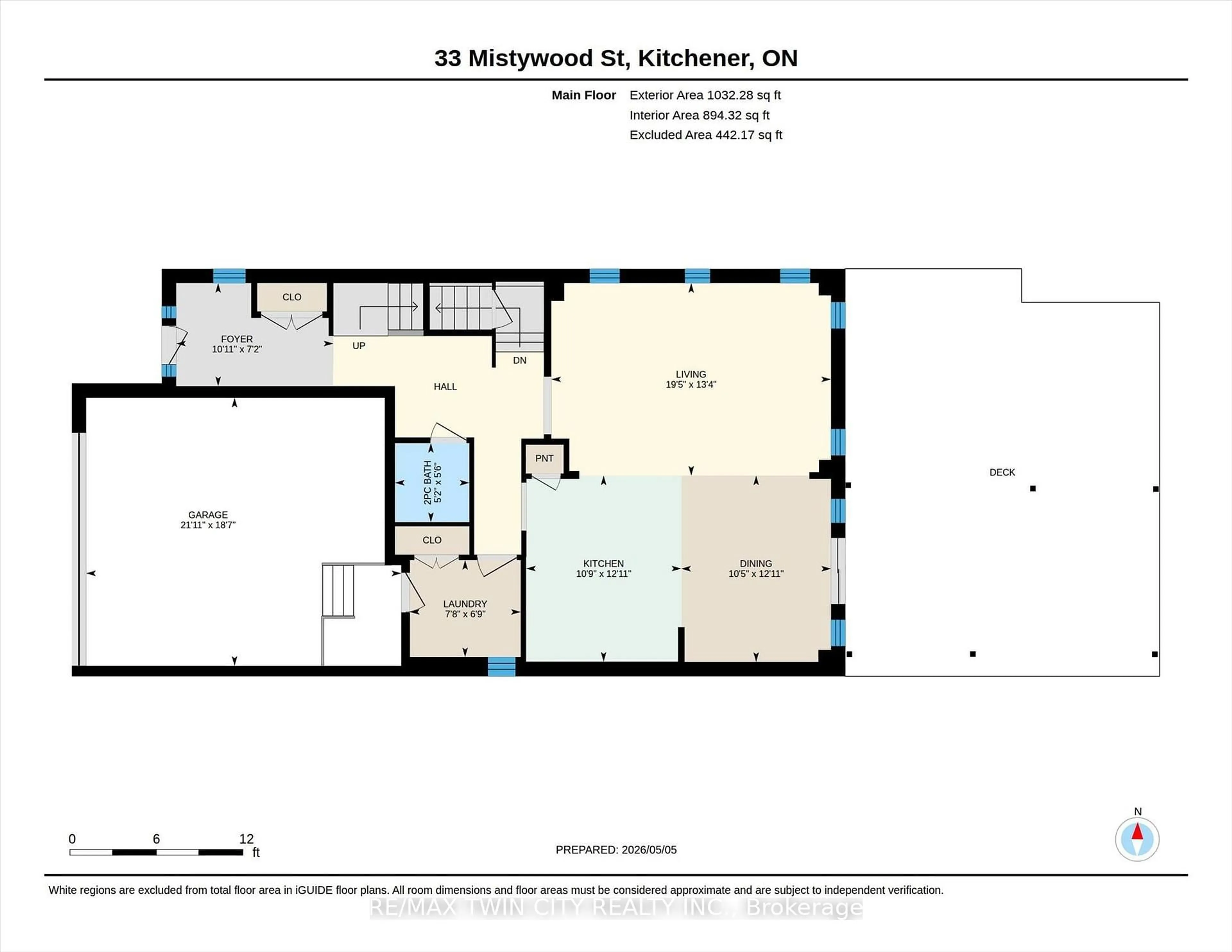 Floor plan for 33 Mistywood St, Kitchener Ontario N2P 2N1