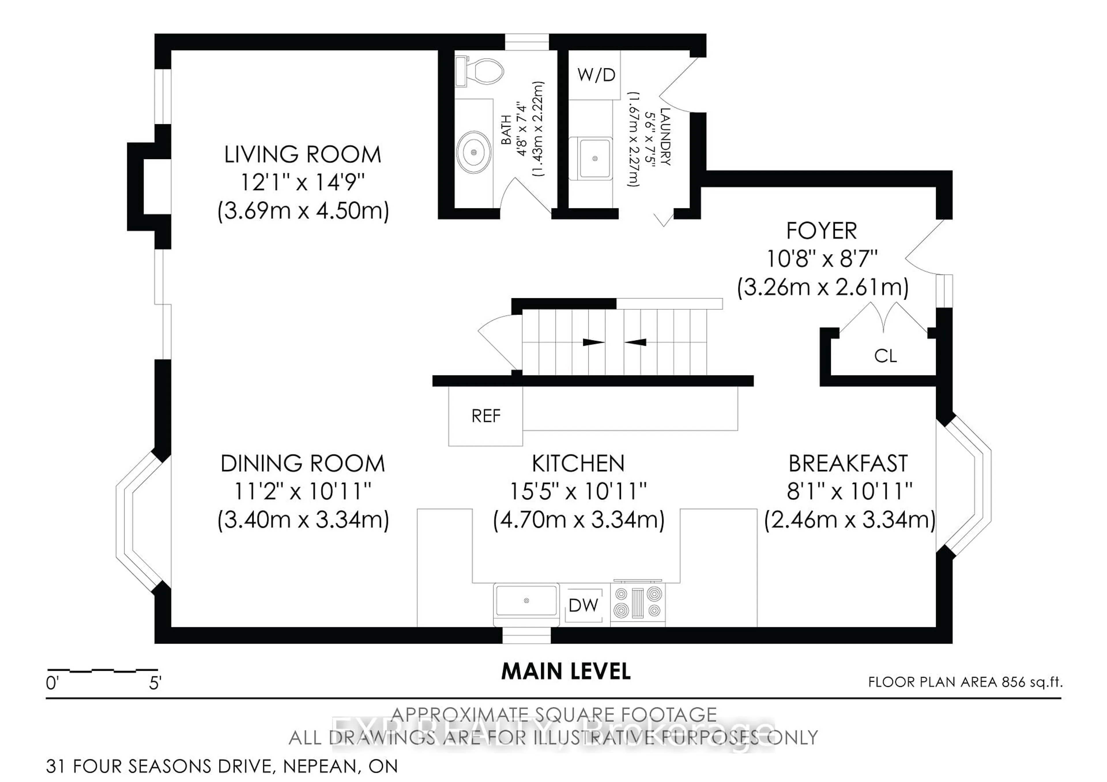 Floor plan for 31 Four Seasons Dr, Ottawa Ontario K2E 7P9