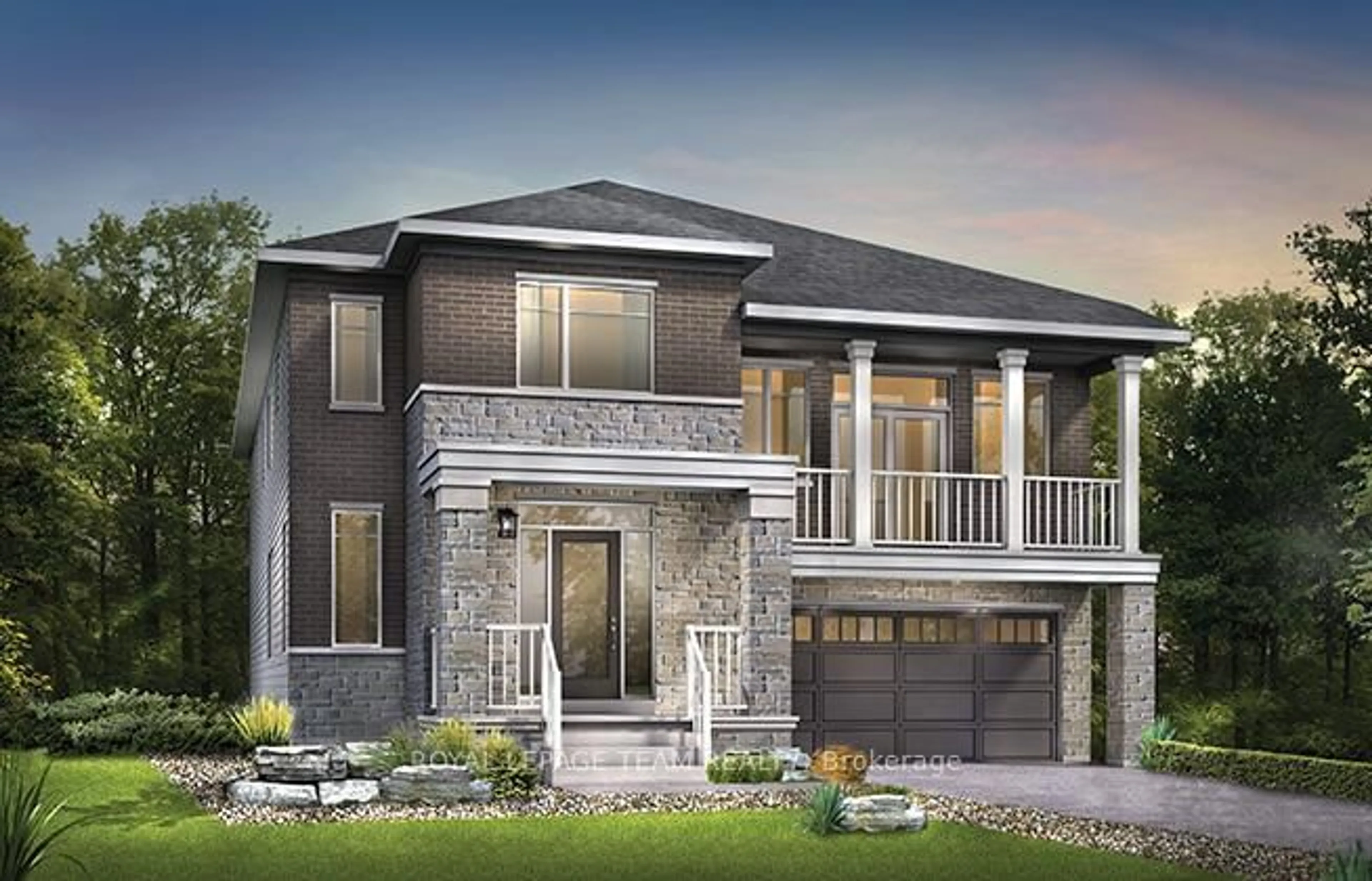 Home with brick exterior material, street for 317 Vibert Douglas Dr, Kanata Ontario K2W 0L9