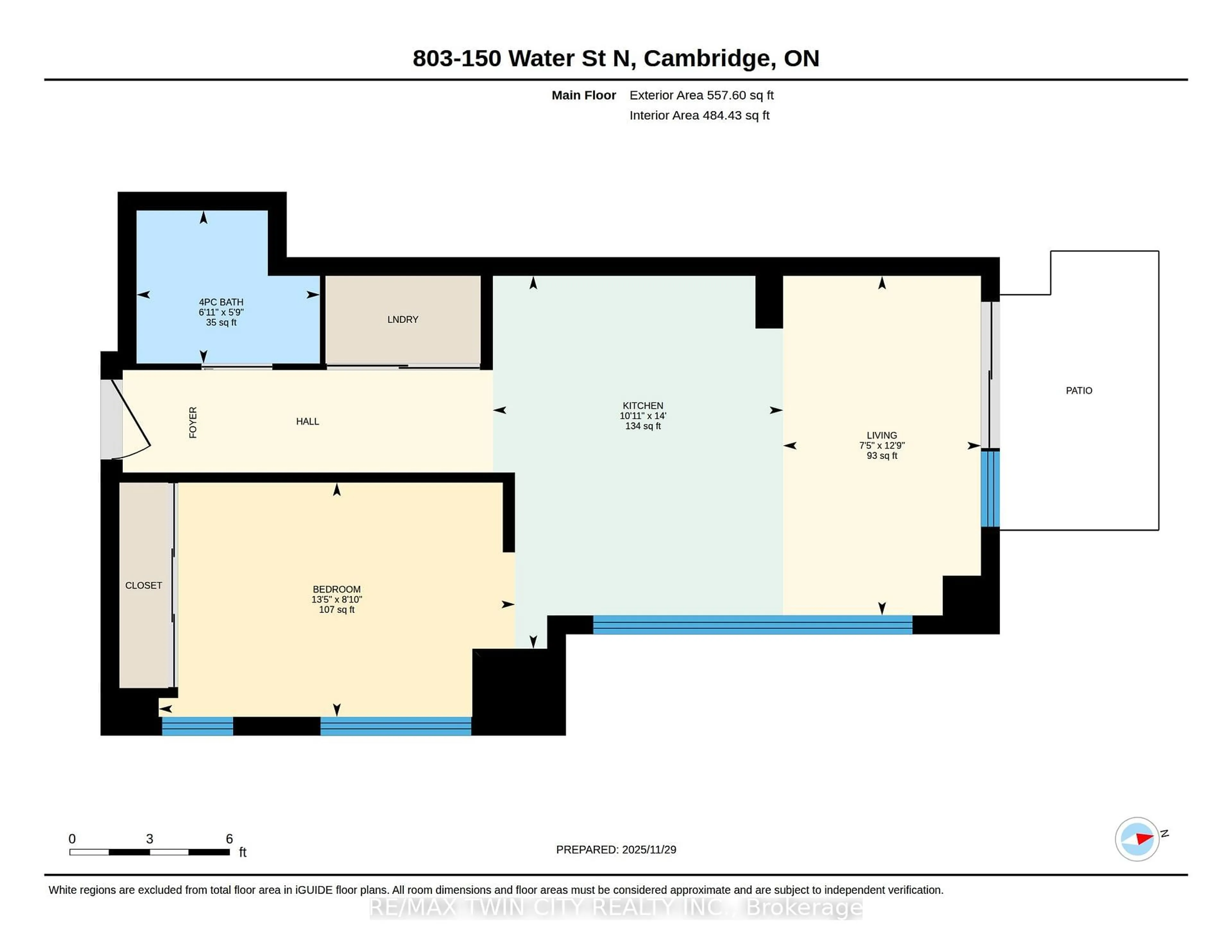 Floor plan for 150 Water St #803, Cambridge Ontario N1R 0B5