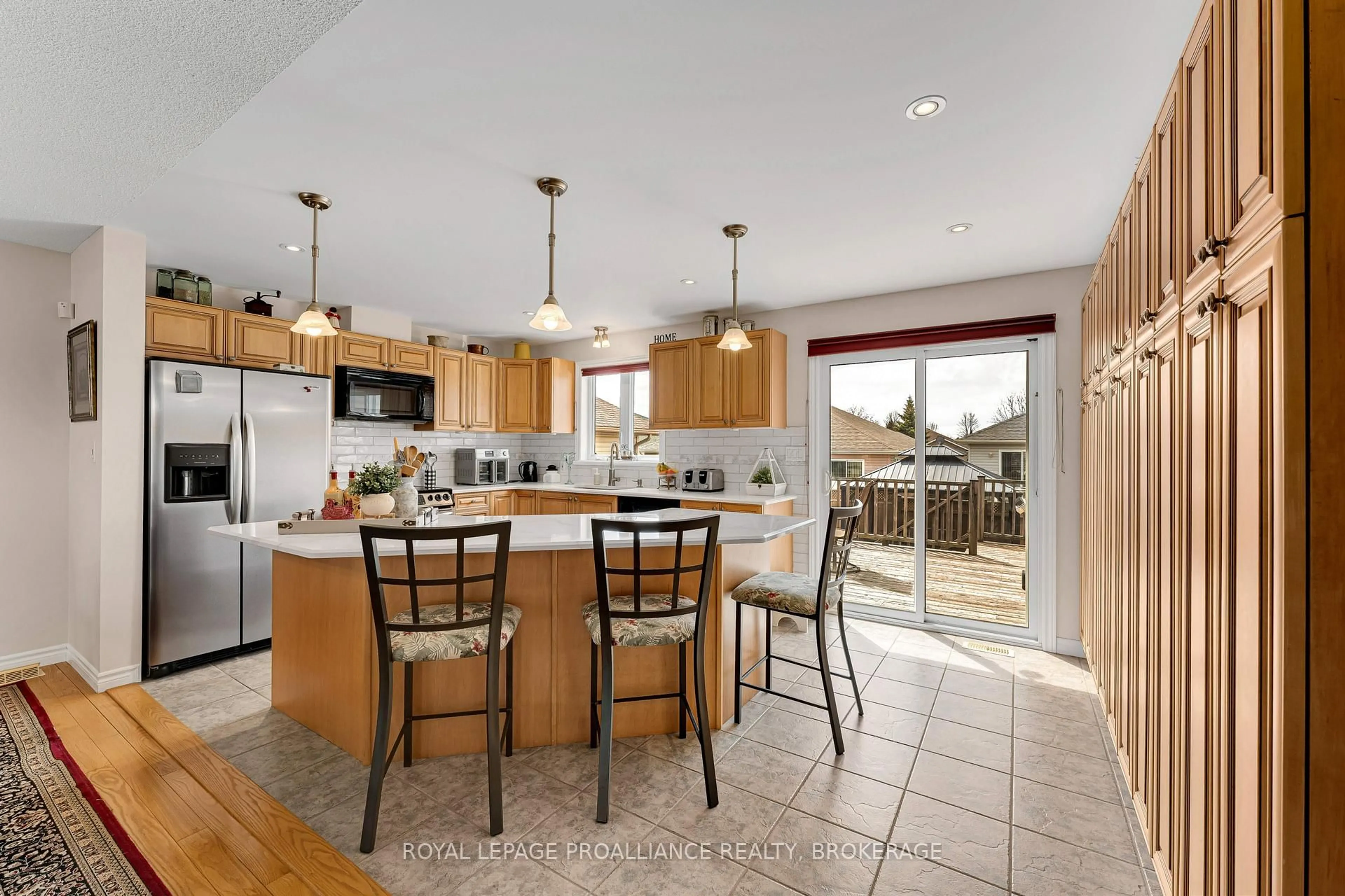 Open concept kitchen, ceramic/tile floor for 167 Bradstone St, Kingston Ontario K7P 3J2