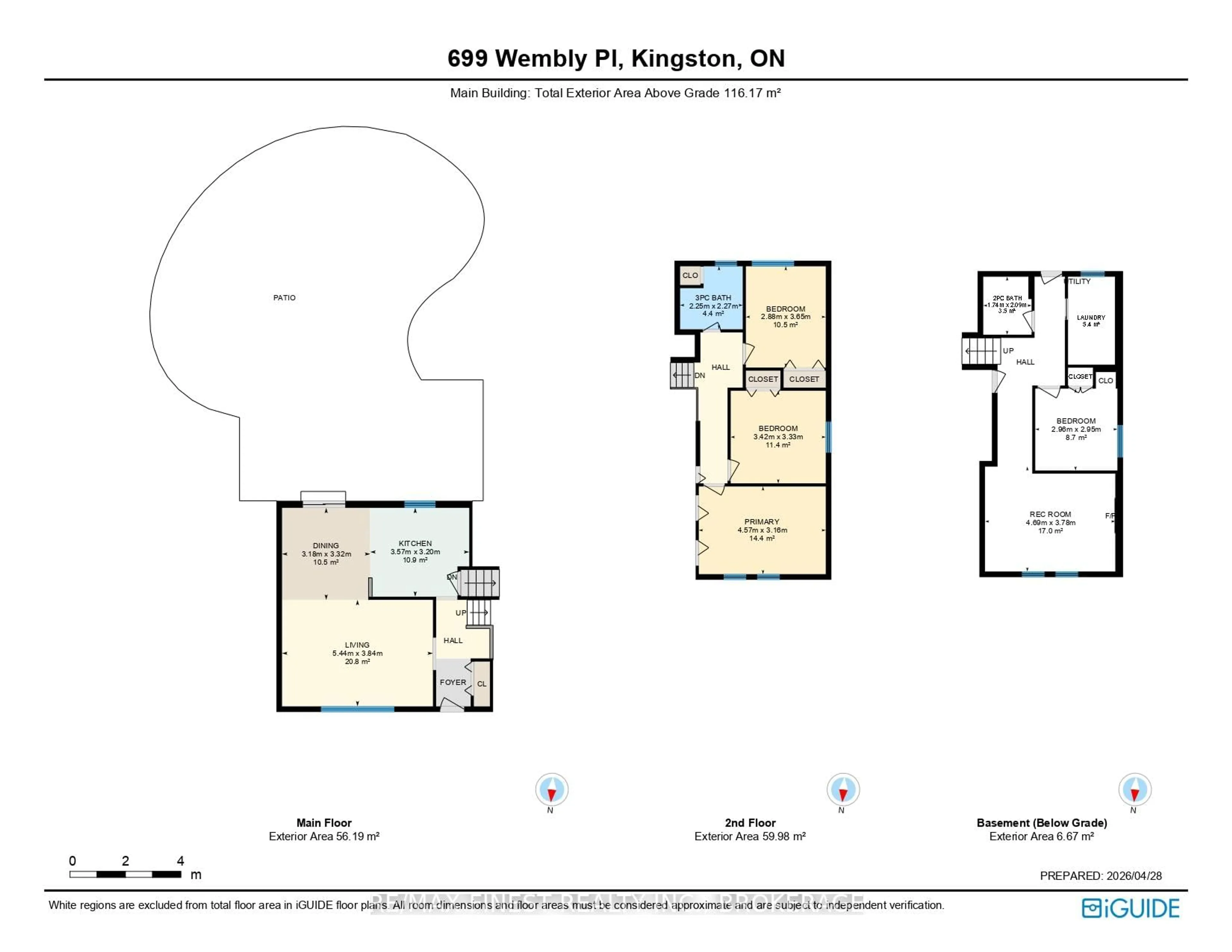 Floor plan for 699 Wembly Pl, Kingston Ontario K7M 5L7