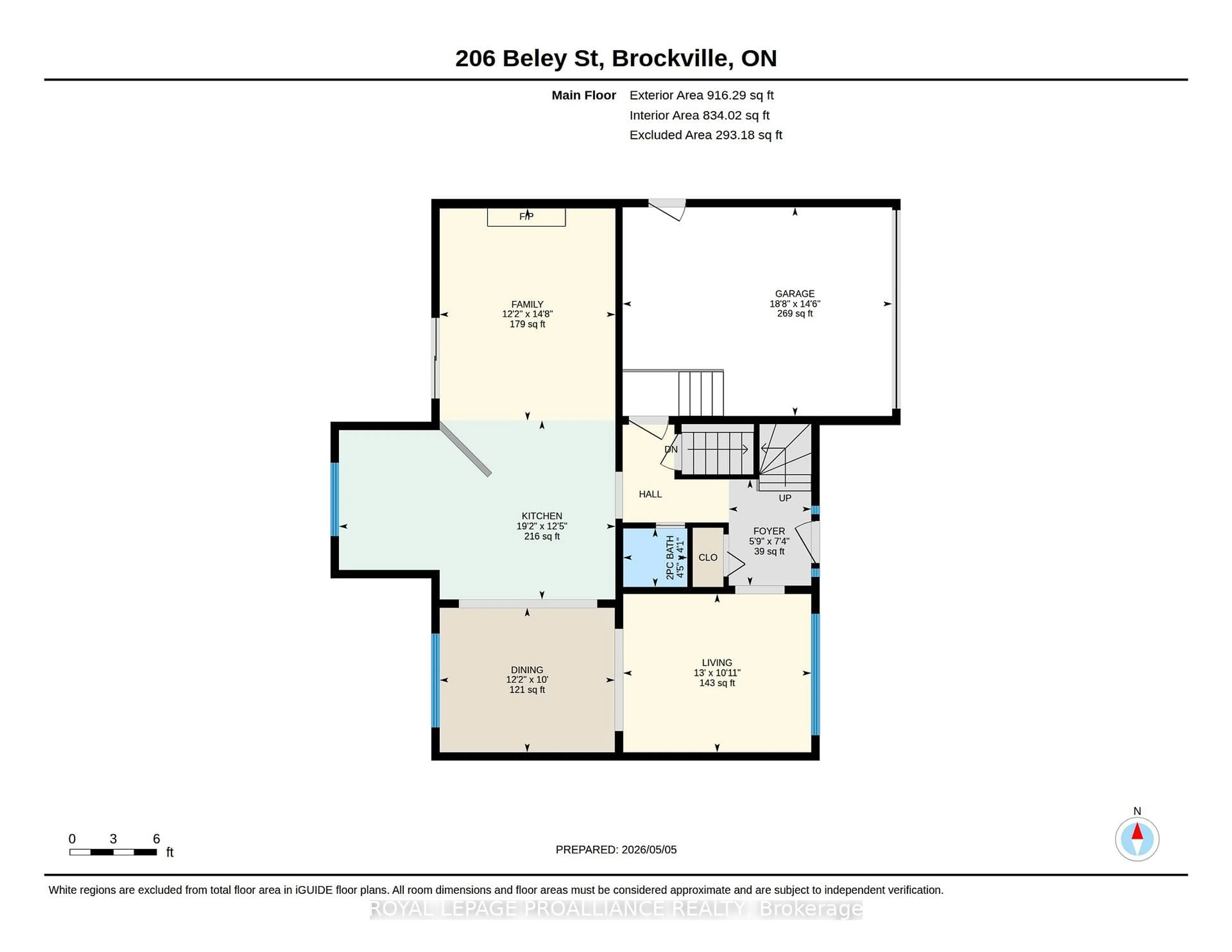 Floor plan for 206 Beley St, Brockville Ontario K6V 6Z8