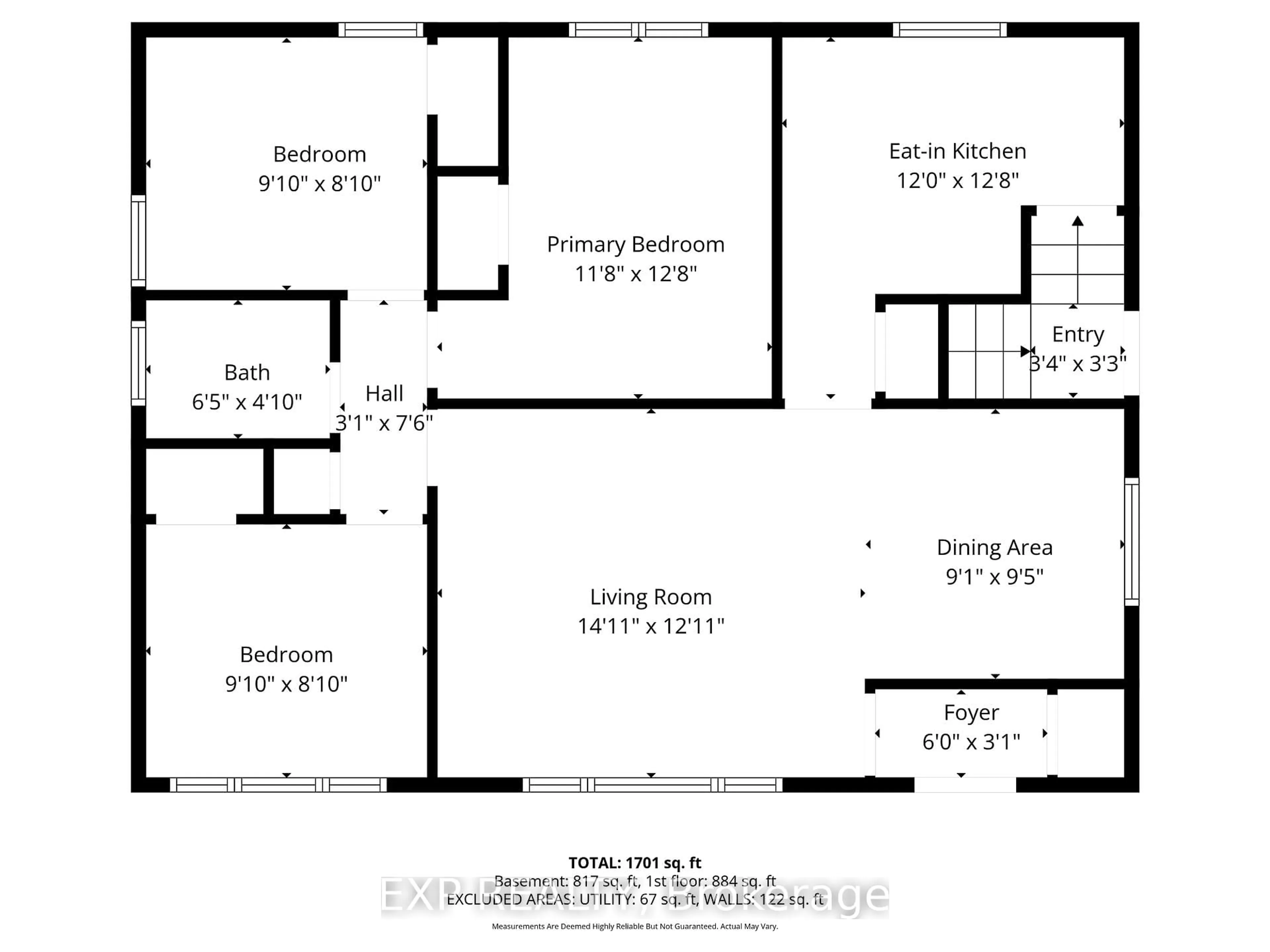 Floor plan for 51 Bromley Rd, Hamilton Ontario L9A 2E1