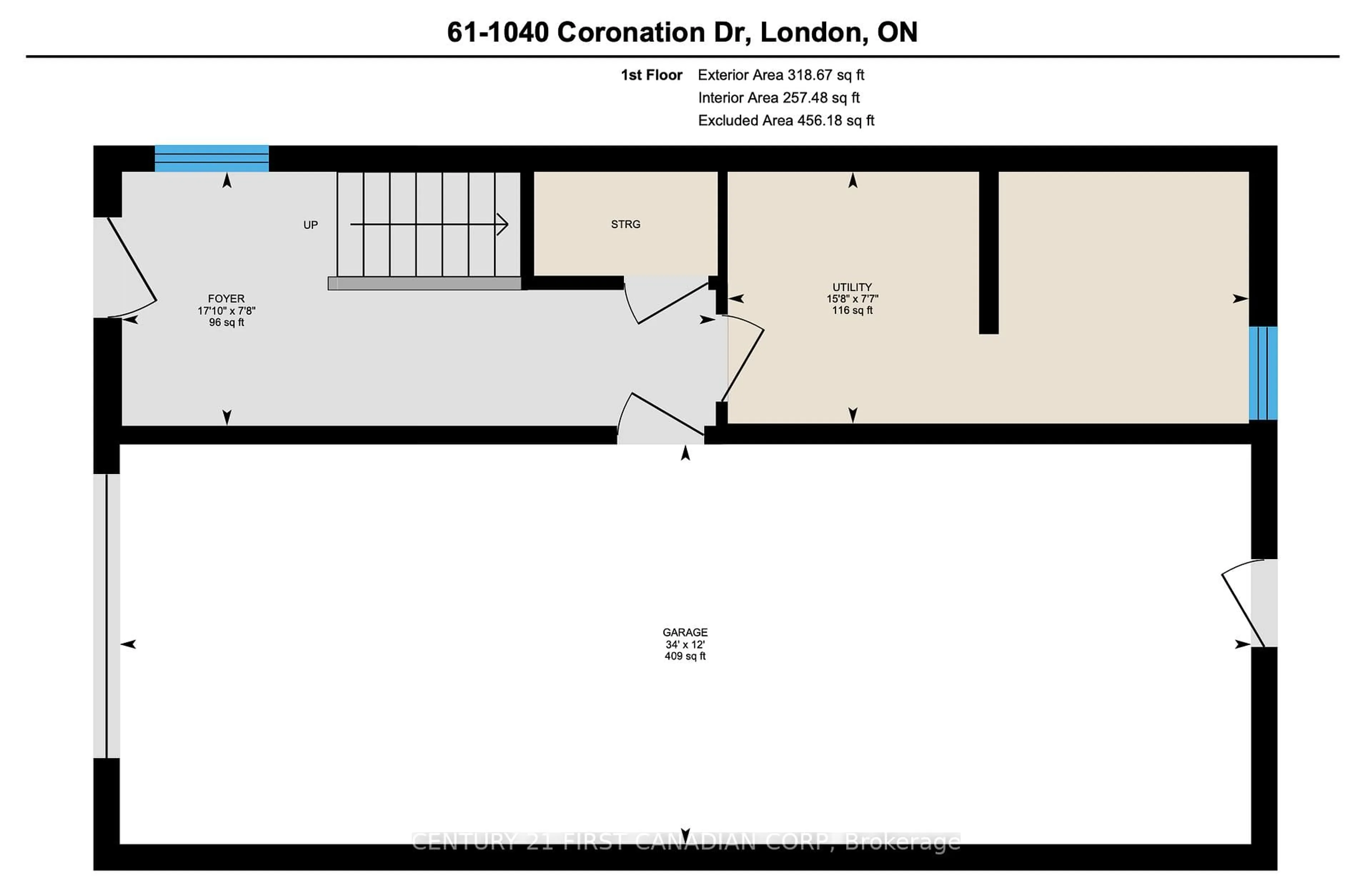 Floor plan for 1040 Coronation Dr #61, London North Ontario N6G 0R8