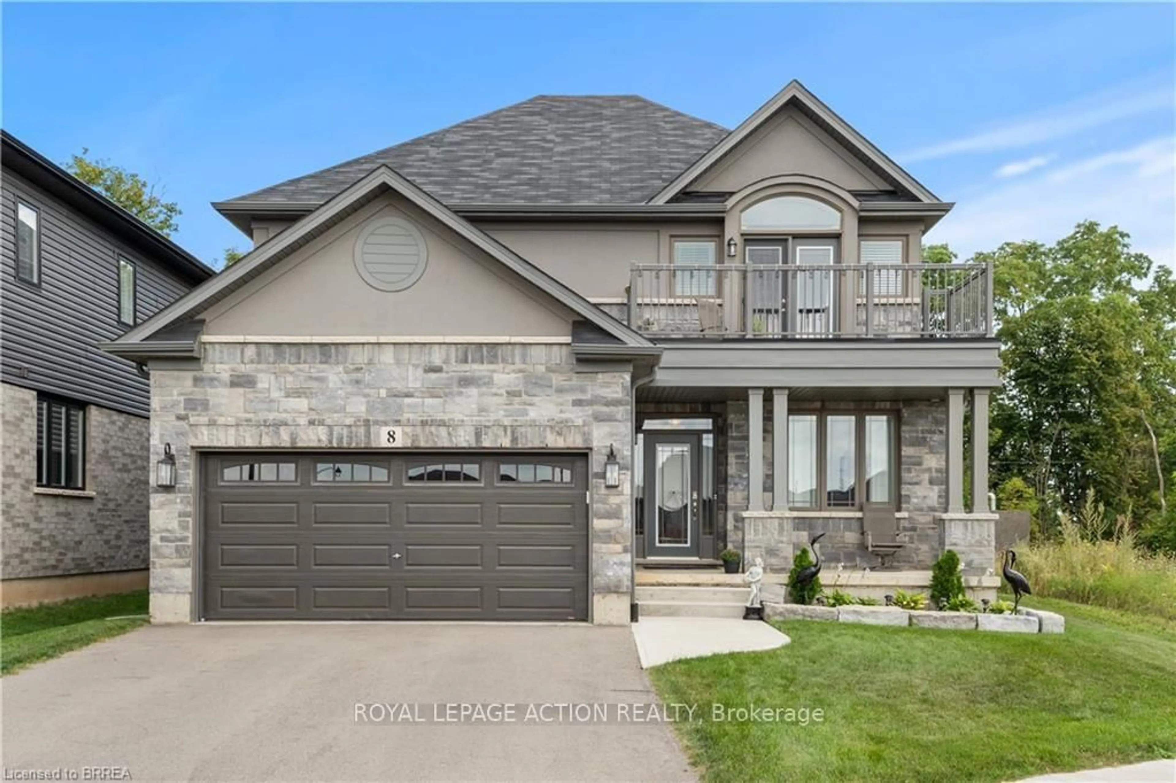 Home with brick exterior material, street for 8 Lorne Card Dr, Brant Ontario N3L 0H8