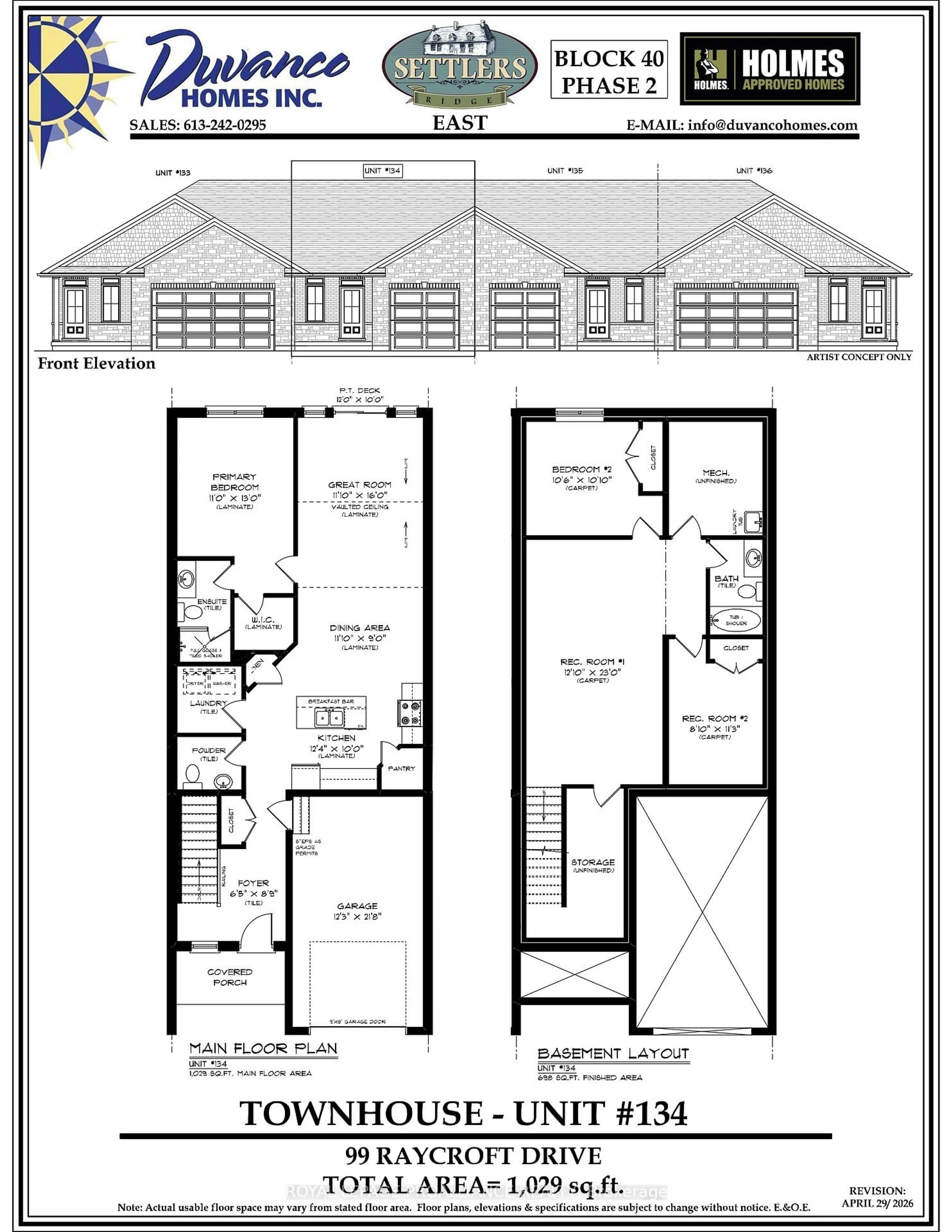 Floor plan for 99 Raycroft Dr, Belleville Ontario K8N 0R5