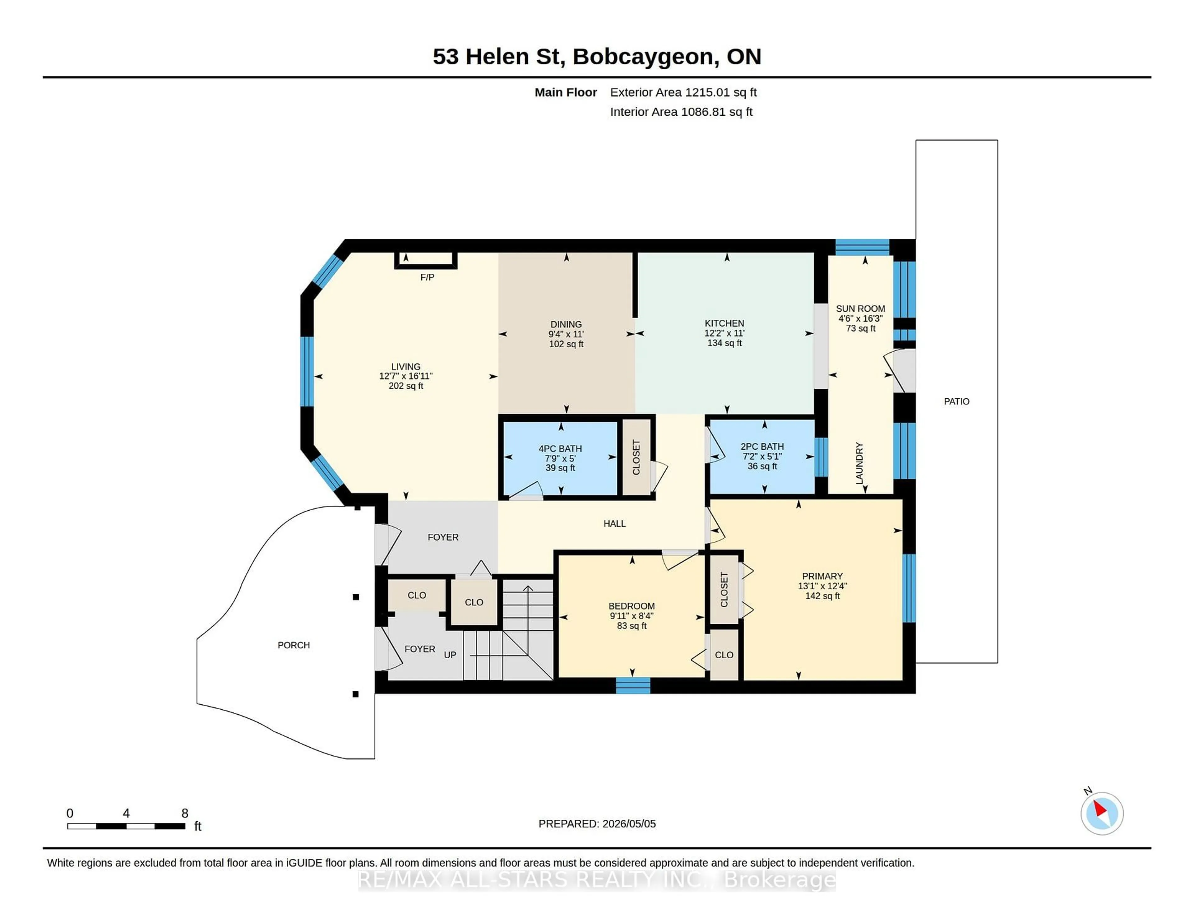 Floor plan for 53 Helen St, Kawartha Lakes Ontario K0M 1A0