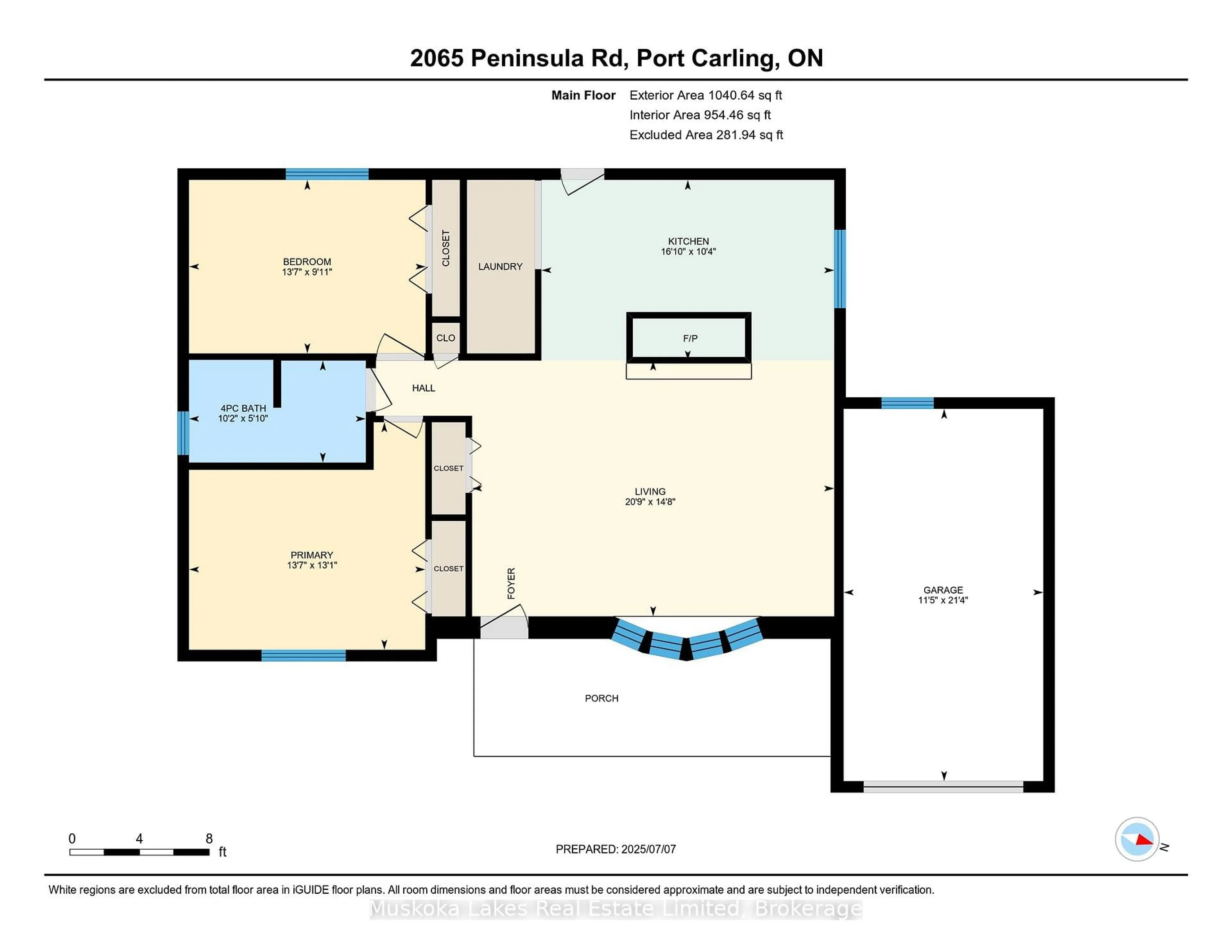 Floor plan for 2065 Peninsula Rd, Muskoka Lakes Ontario P0B 1G0