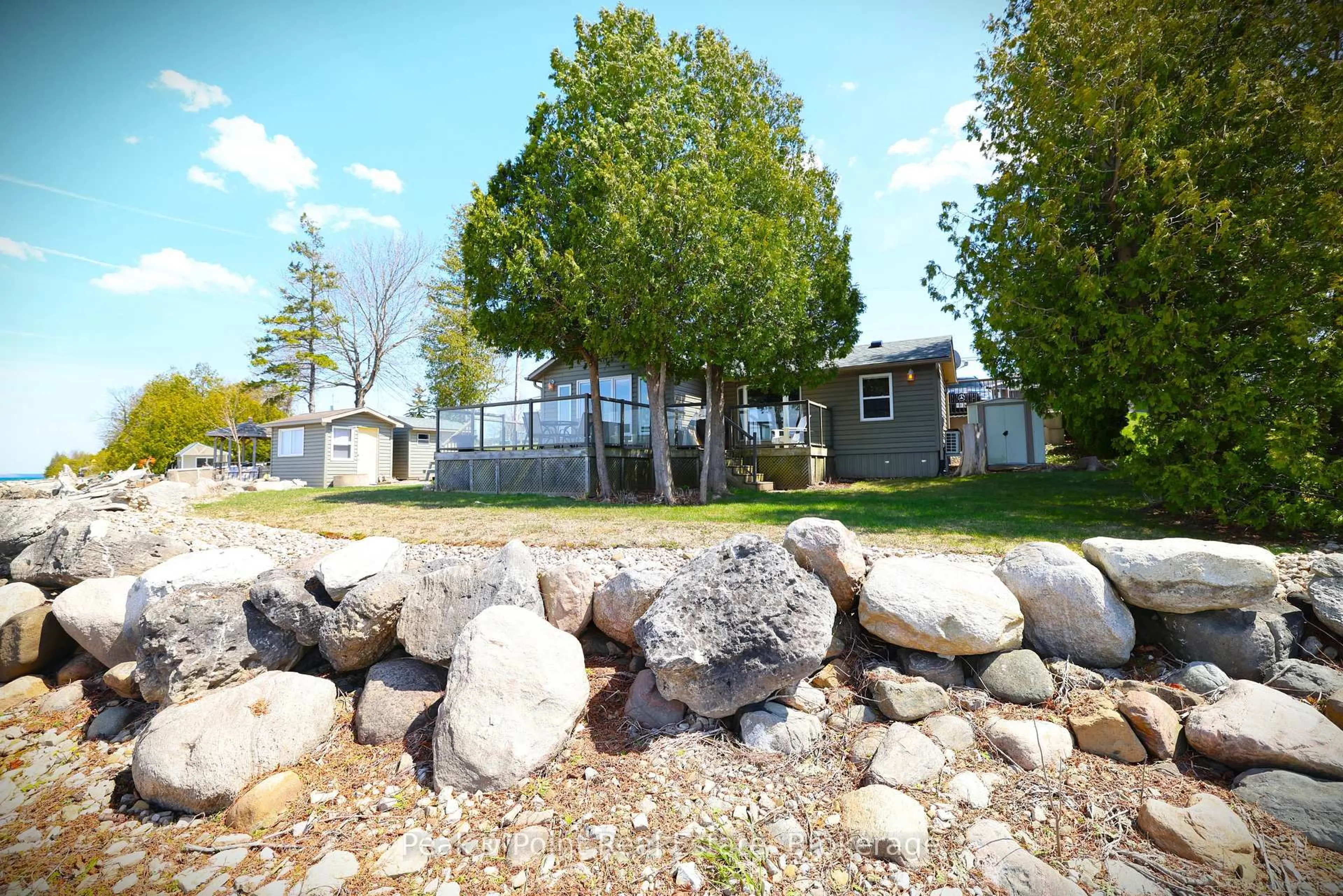 Patio, water/lake/river/ocean view for 502233 Grey 1 Rd, Georgian Bluffs Ontario N0H 2T0