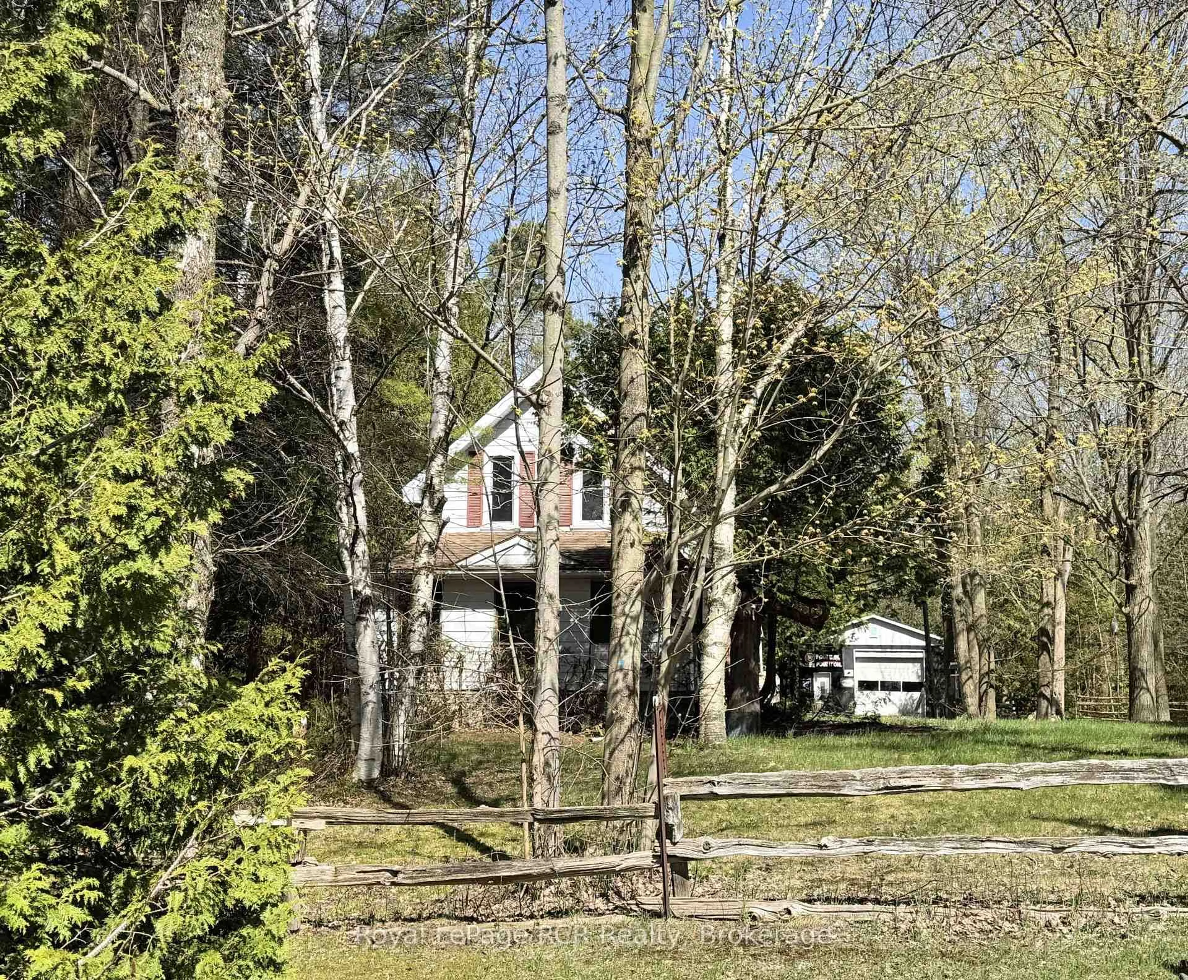 A pic from outside/outdoor area/front of a property/back of a property/a pic from drone, forest/trees view for 792 Bruce 14 Rd, South Bruce Peninsula Ontario N0H 2T0