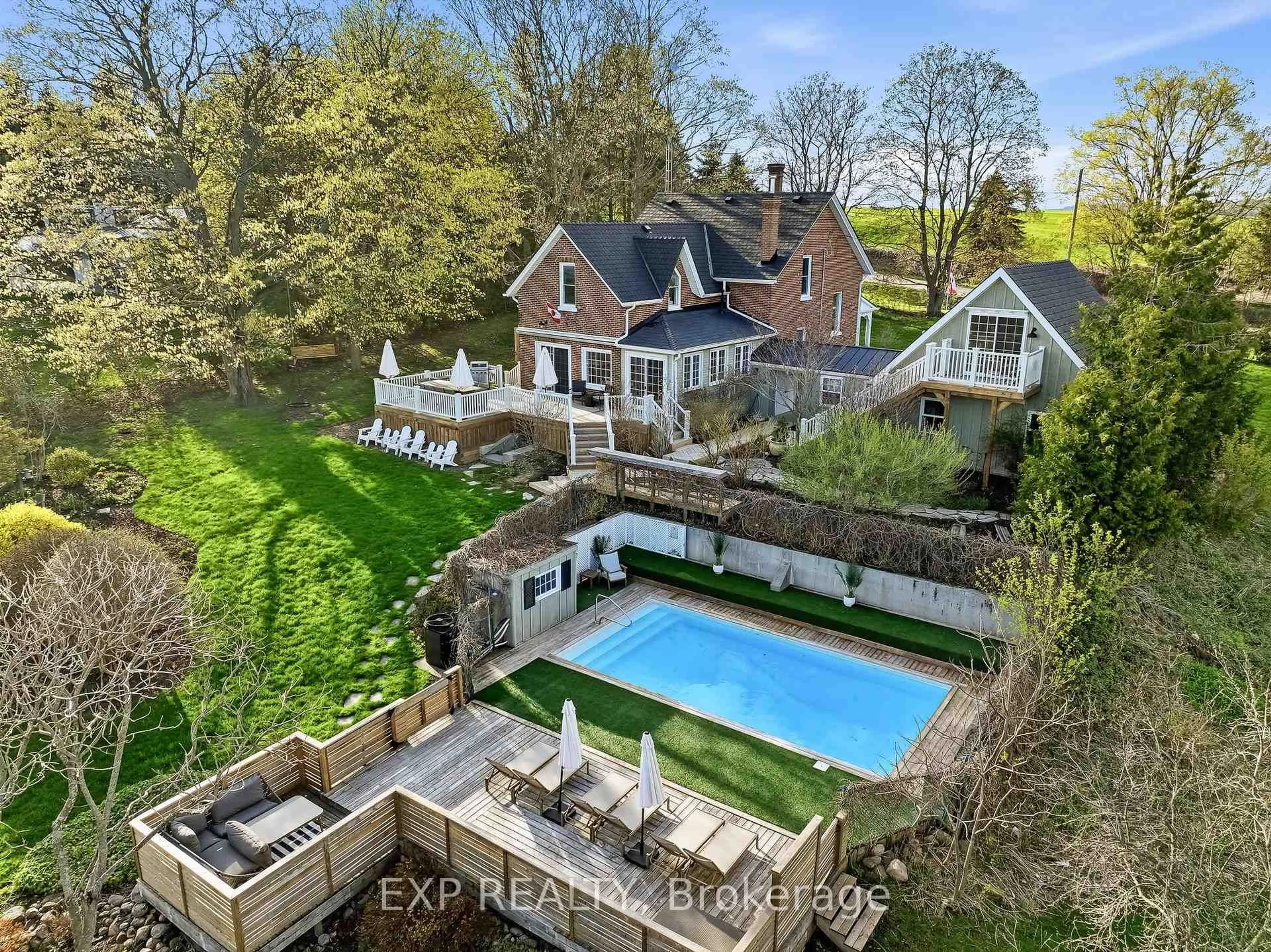 A pic from outside/outdoor area/front of a property/back of a property/a pic from drone, water/lake/river/ocean view for 7823 Bickle Hill Rd, Hamilton Township Ontario K9A 4J7
