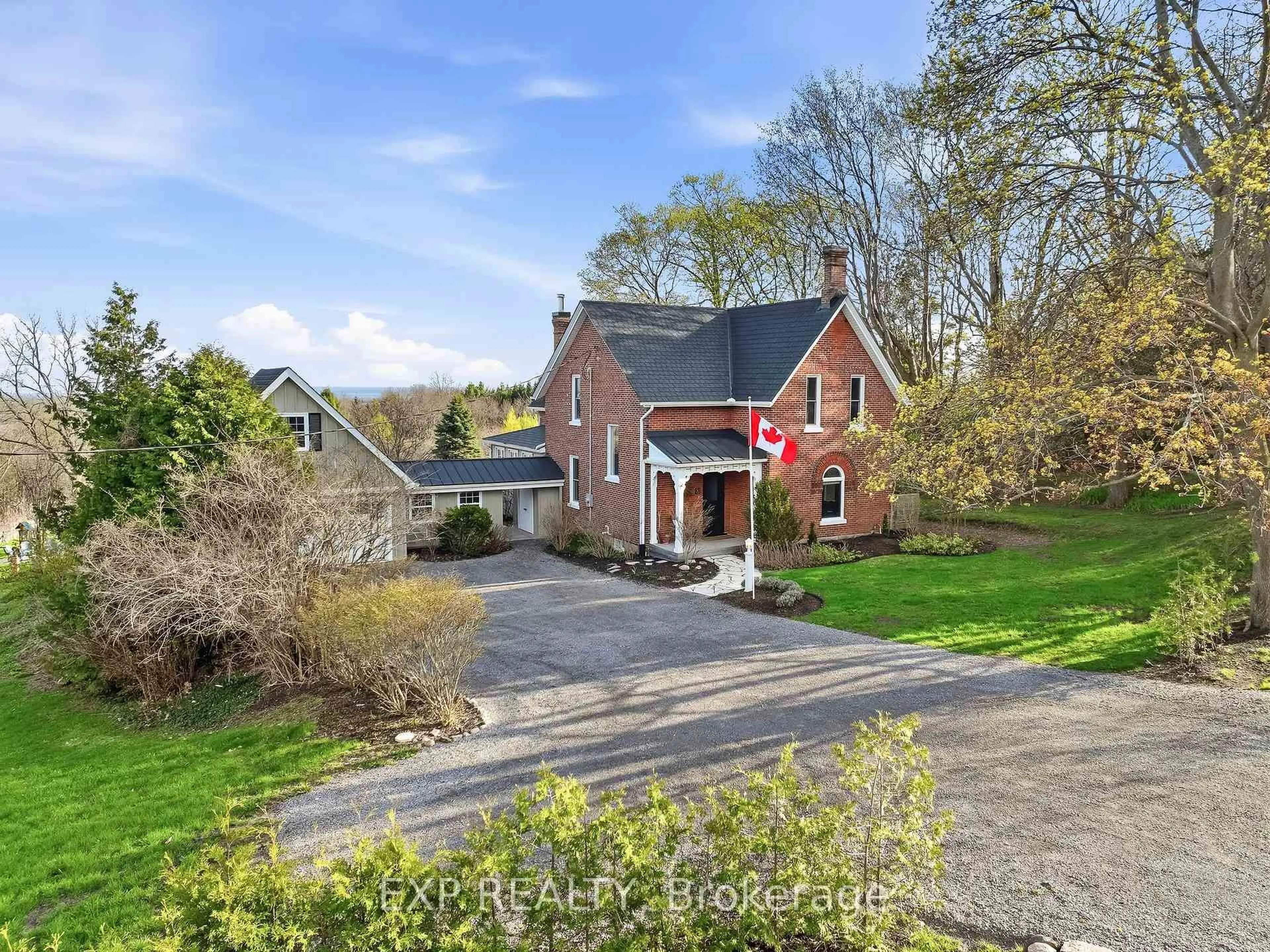 A pic from outside/outdoor area/front of a property/back of a property/a pic from drone, water/lake/river/ocean view for 7823 Bickle Hill Rd, Hamilton Township Ontario K9A 4J7