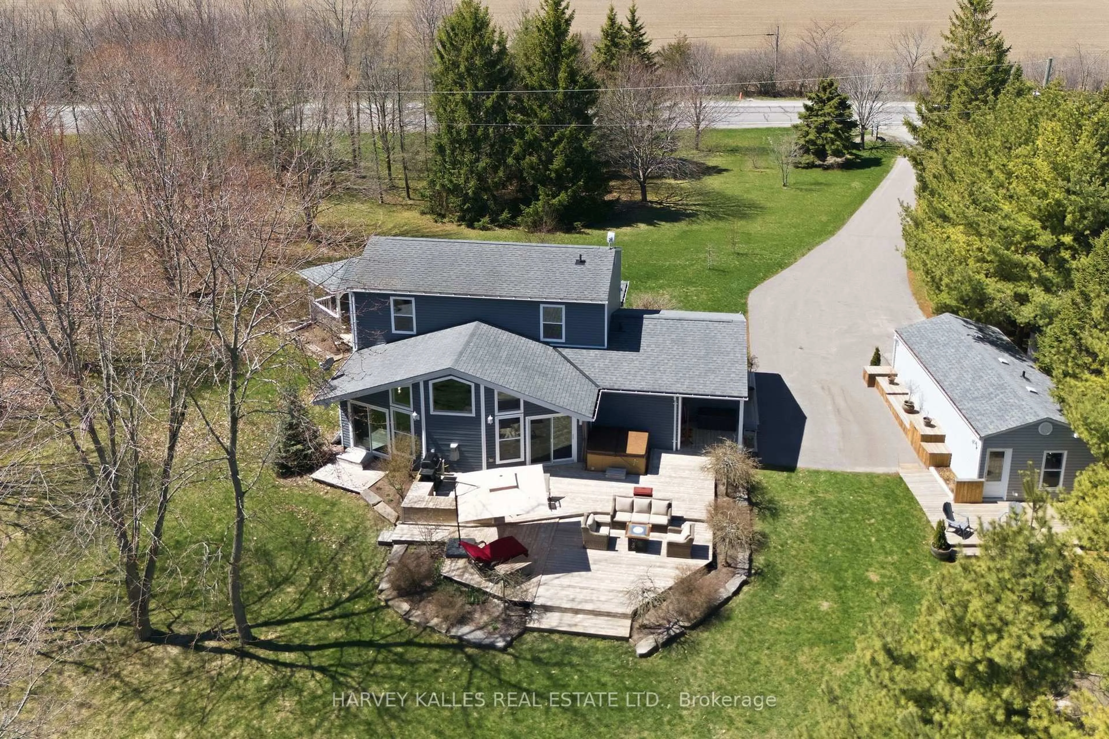 A pic from outside/outdoor area/front of a property/back of a property/a pic from drone, water/lake/river/ocean view for 17682 LOYALIST Pkwy, Prince Edward County Ontario K0K 3L0