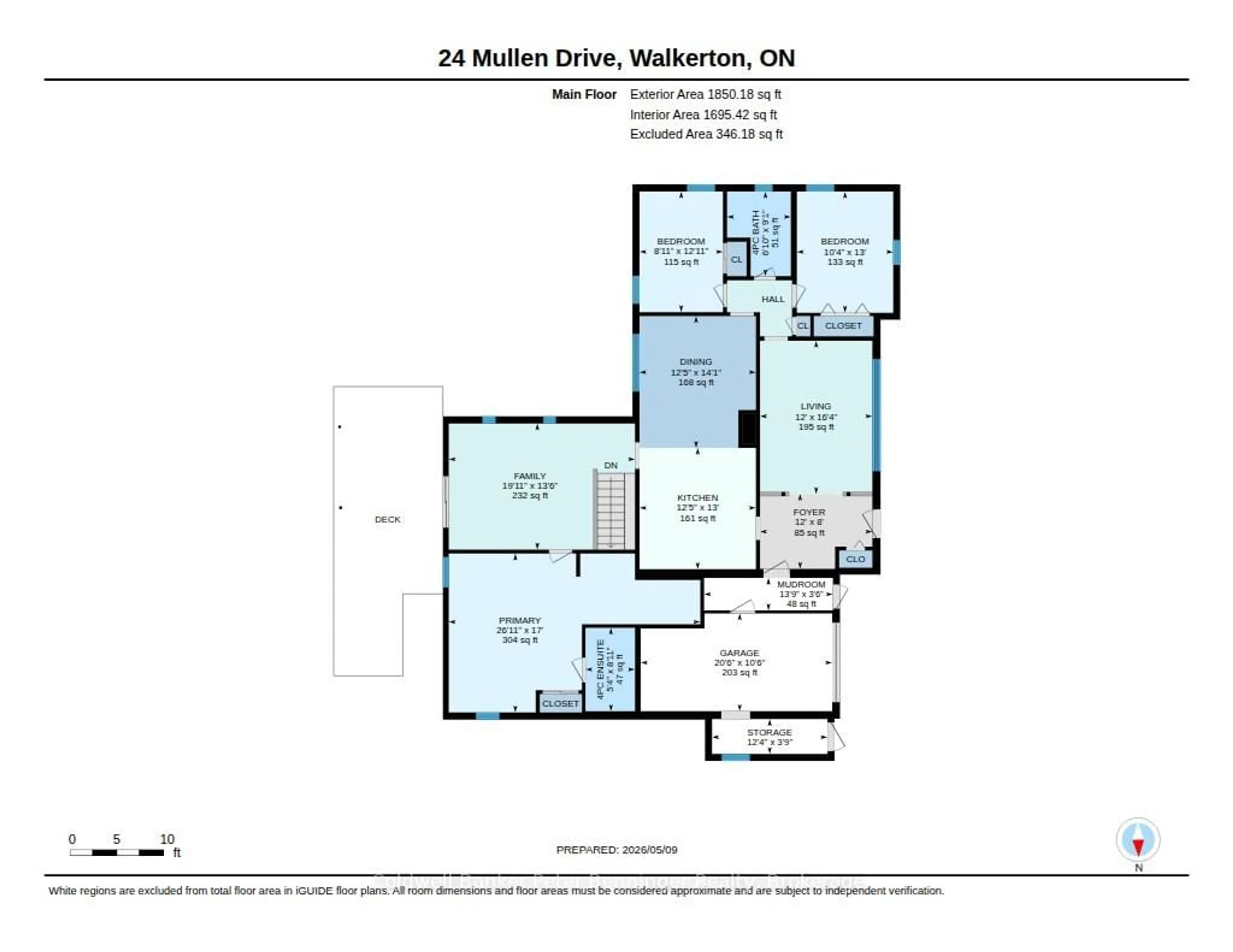Floor plan for 24 Mullen Dr, Brockton Ontario N0G 2V0