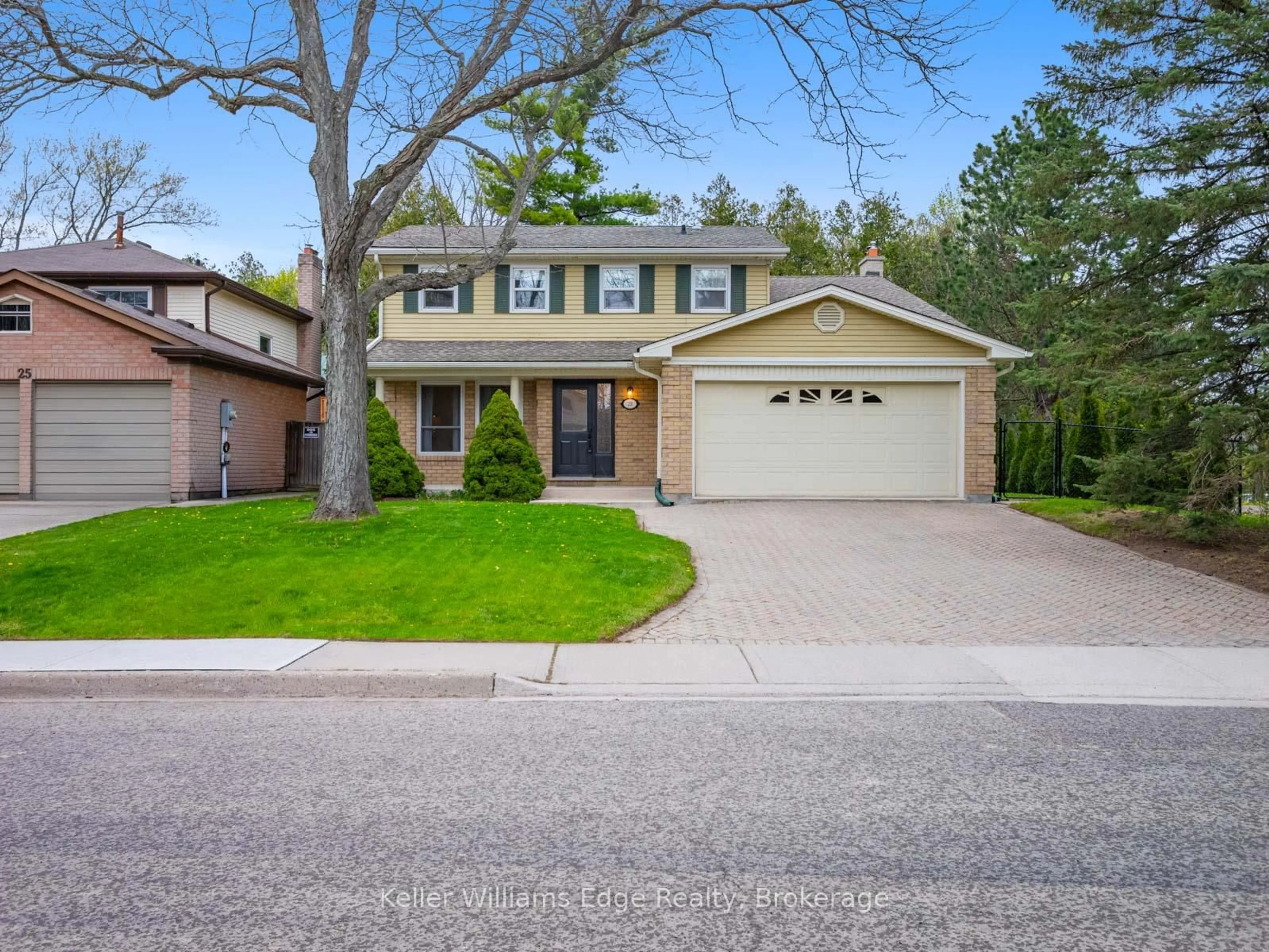 Home with brick exterior material, street for 23 Ridgewood Blvd, Hamilton Ontario L9H 7A4