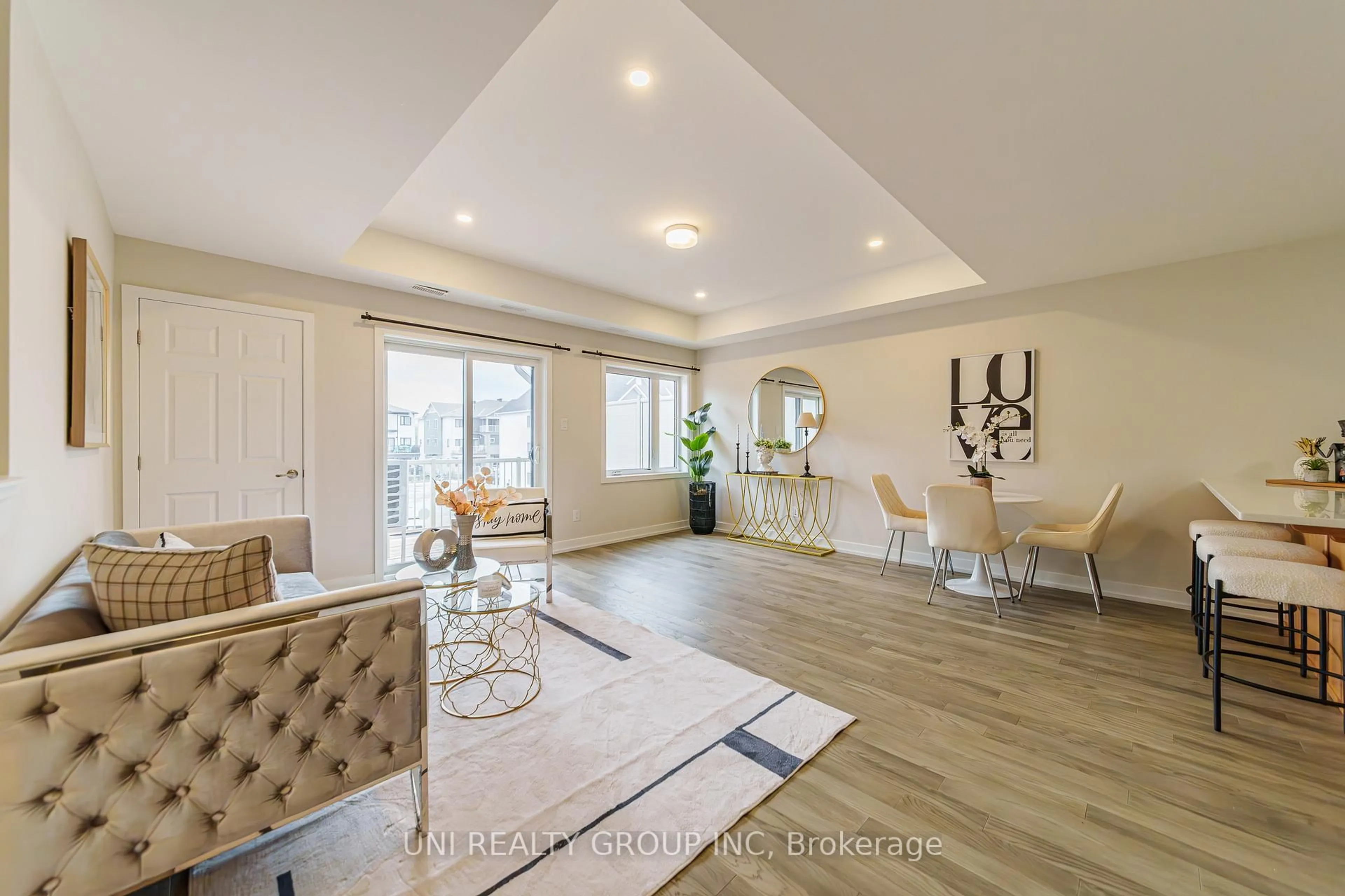 Living room with furniture, wood/laminate floor for 264 ANYOLITE Private, Ottawa Ontario K2J 7J3