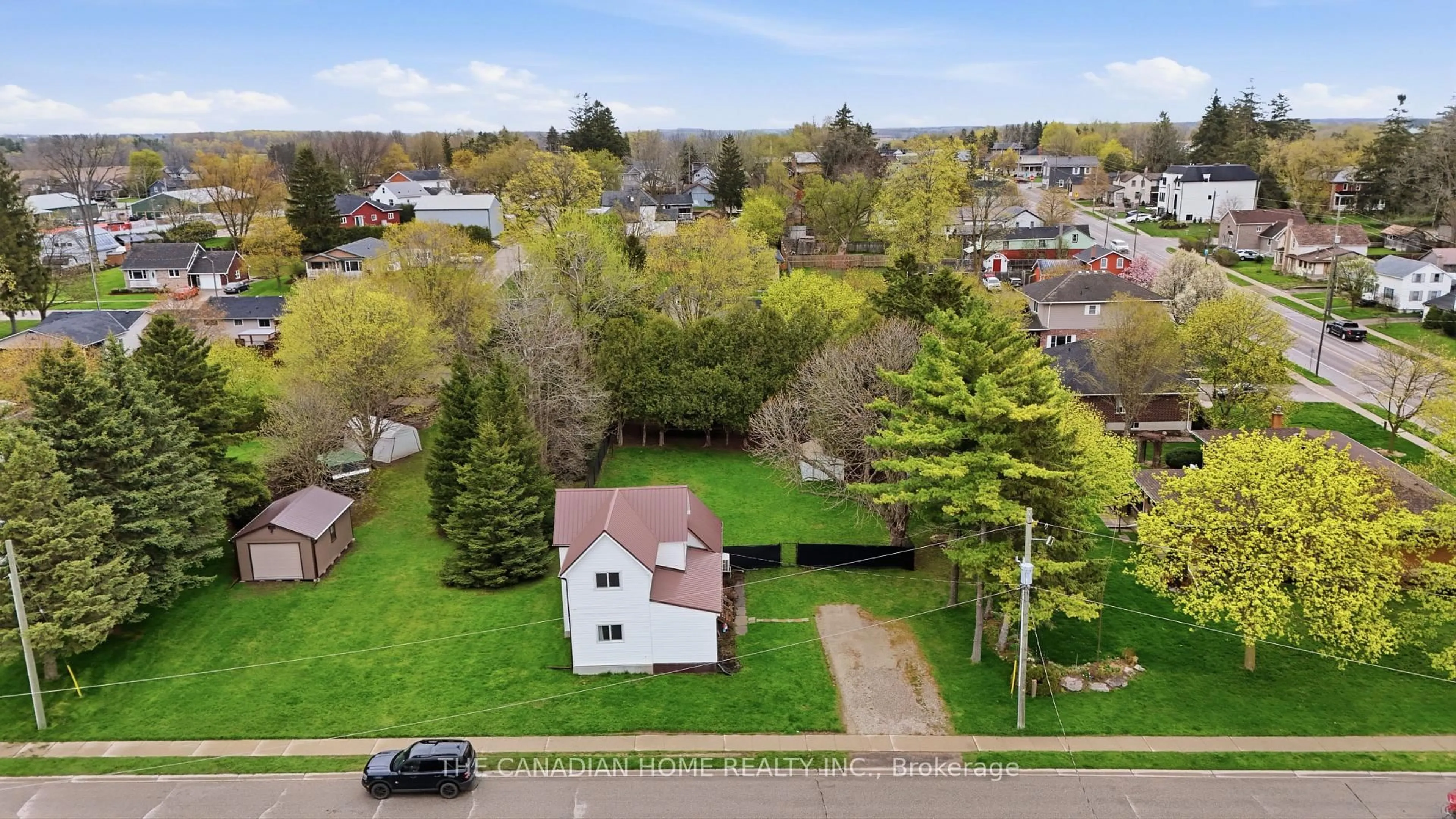 A pic from outside/outdoor area/front of a property/back of a property/a pic from drone, street for 11 Morrow St, Blandford-Blenheim Ontario N0J 1G0