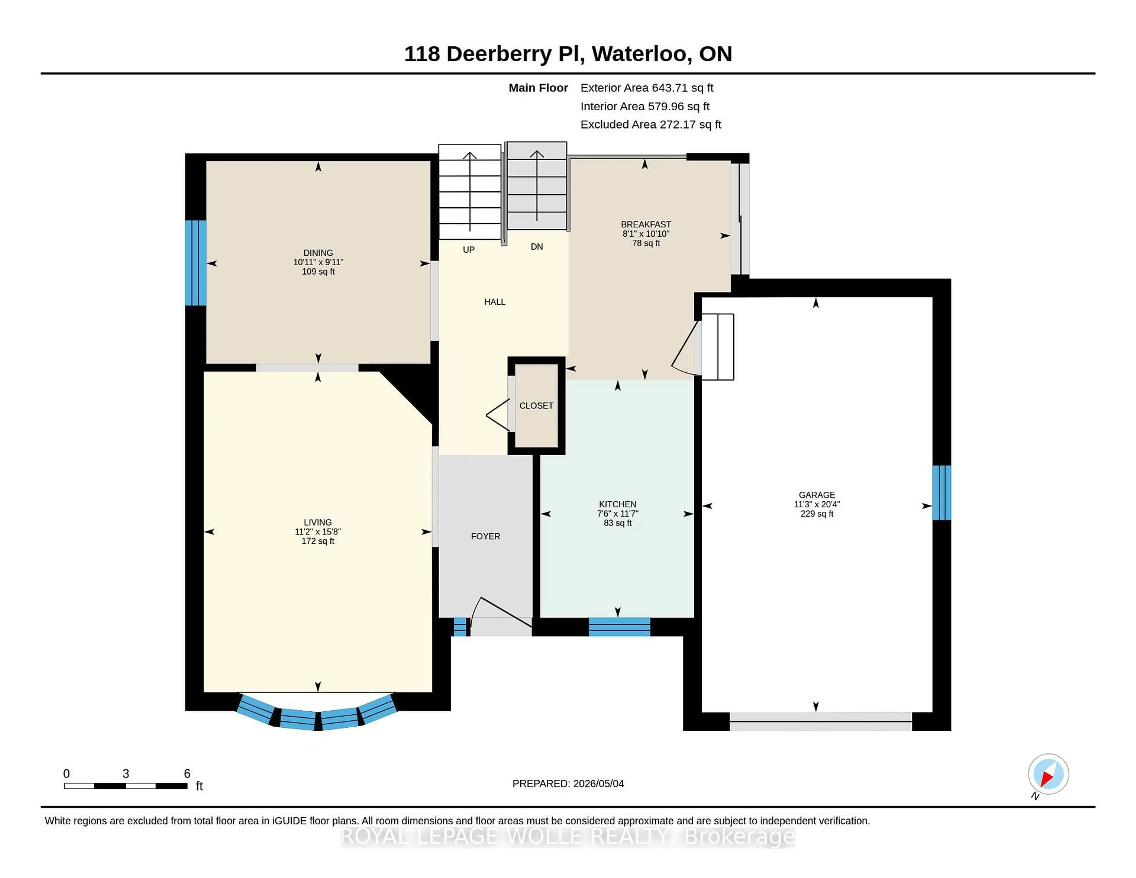 Floor plan for 118 Deerberry Pl, Waterloo Ontario N2V 1G2
