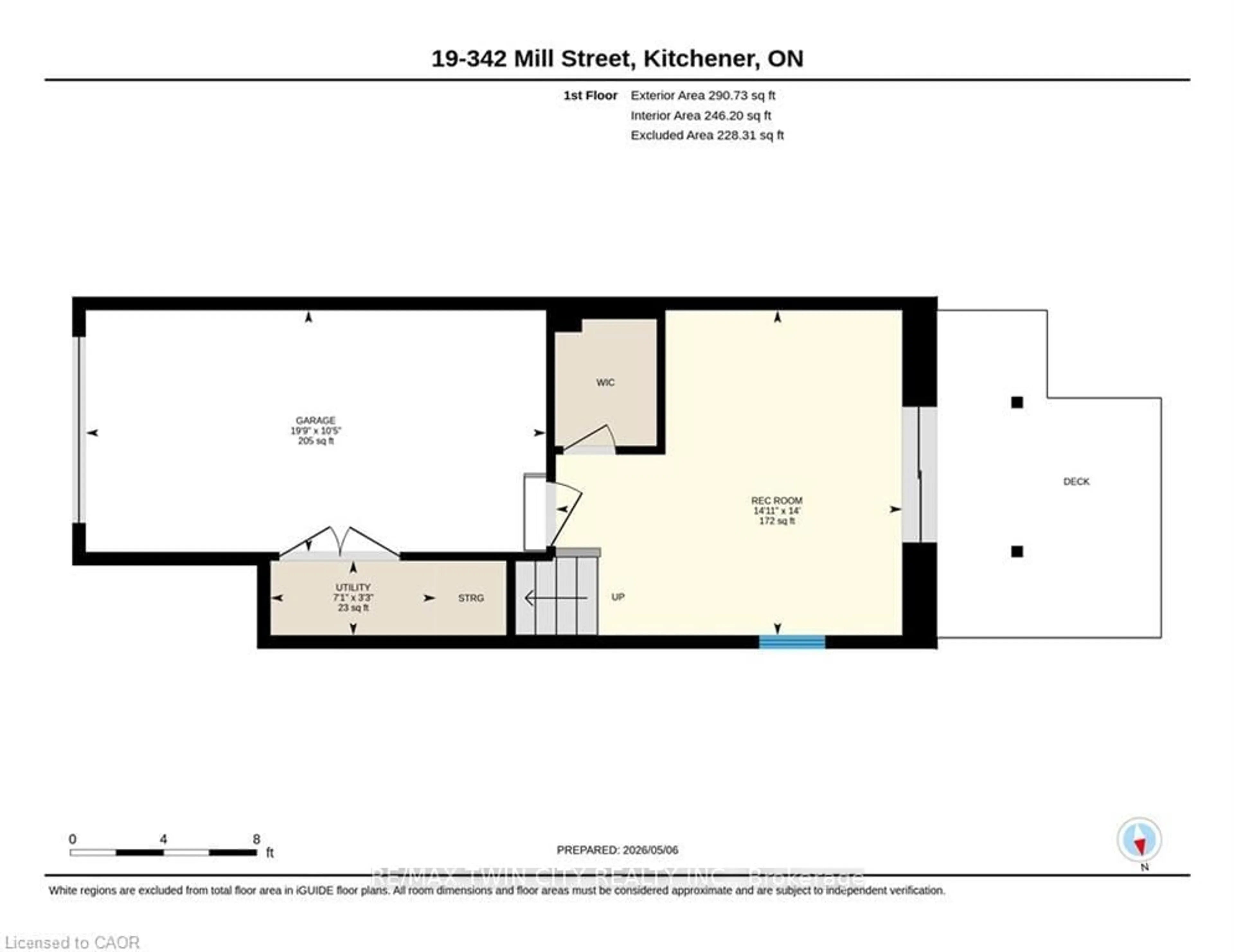 Floor plan for 342 MILL St #19, Kitchener Ontario N2M 0A5