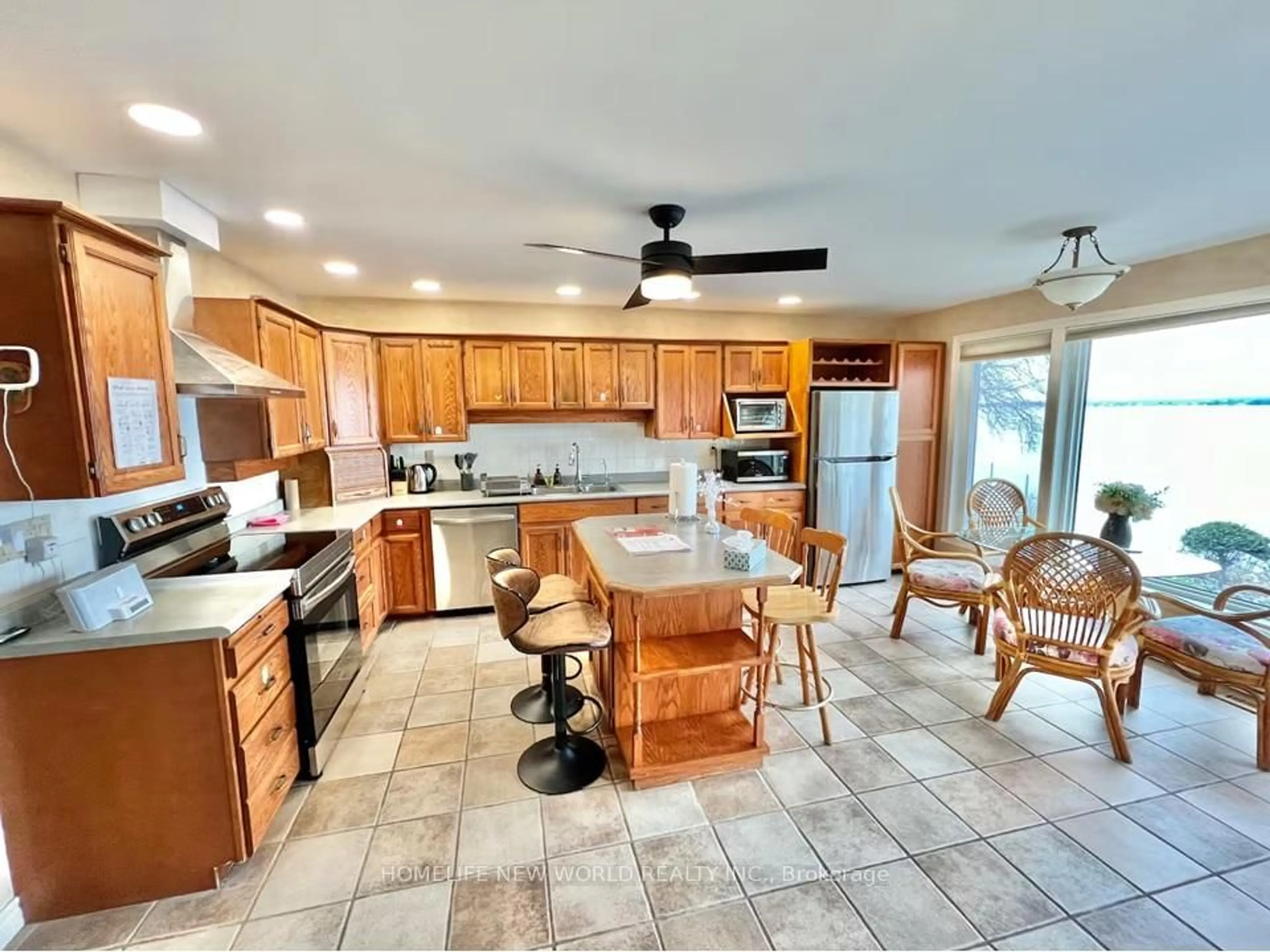 Open concept kitchen, ceramic/tile floor for 159 Ball Point Rd, Kawartha Lakes Ontario L9L 1B6