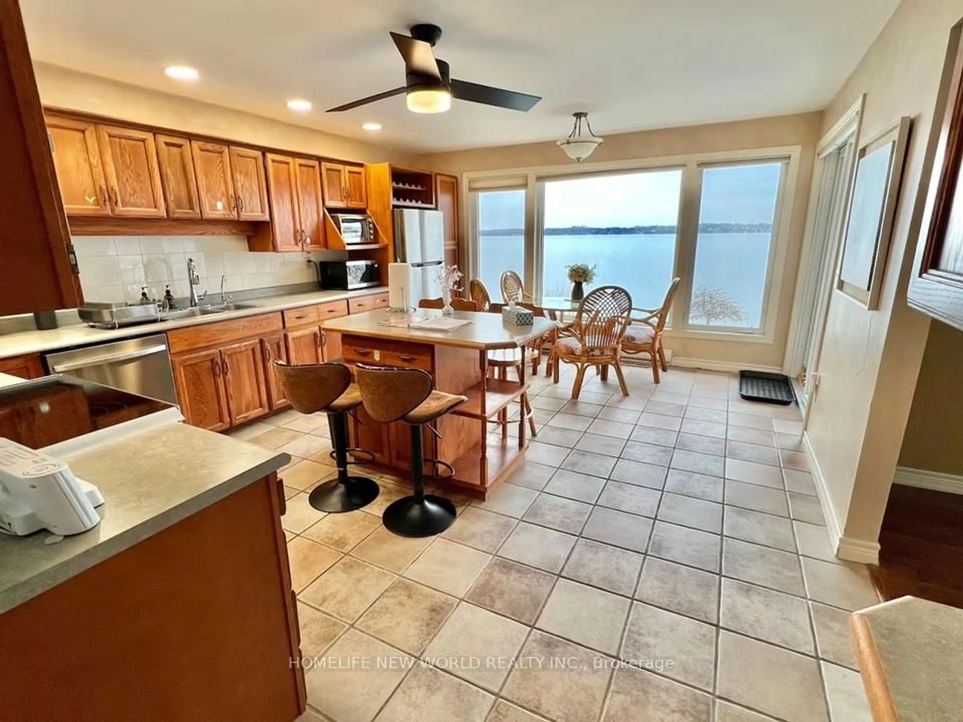 Open concept kitchen, ceramic/tile floor for 159 Ball Point Rd, Kawartha Lakes Ontario L9L 1B6