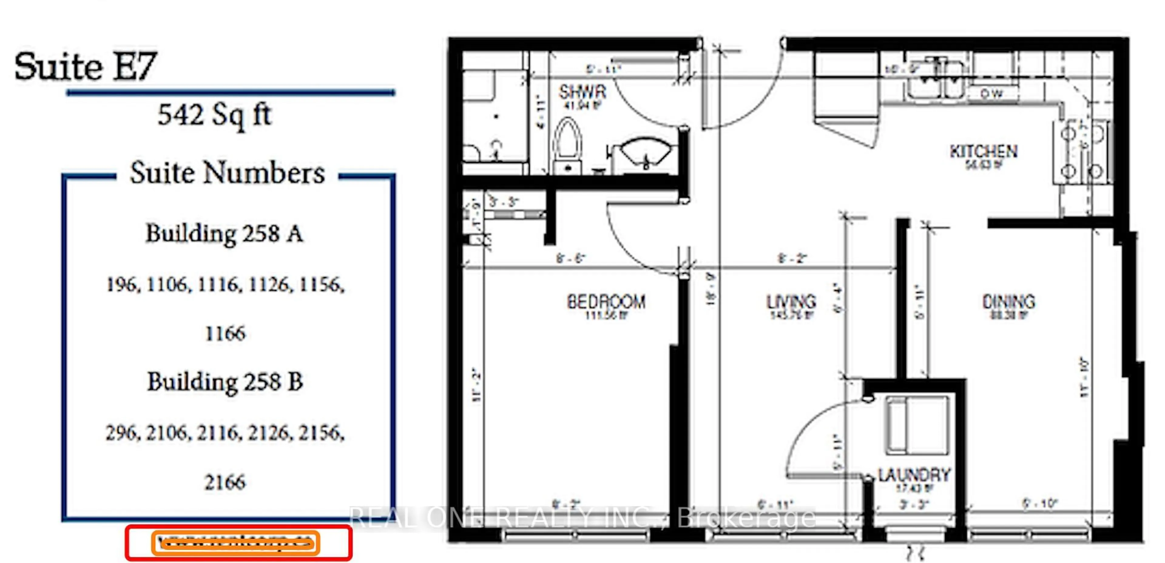 Floor plan for 258A Sunview St #1156, Waterloo Ontario N2L 0H6