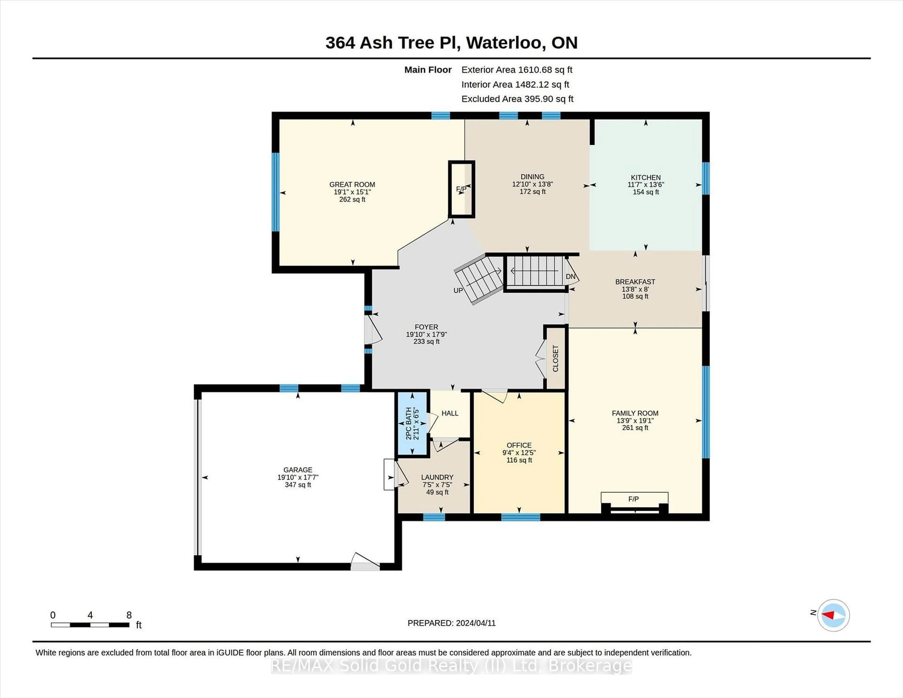 Floor plan for 364 Ash Tree Pl, Waterloo Ontario N2T 1R7