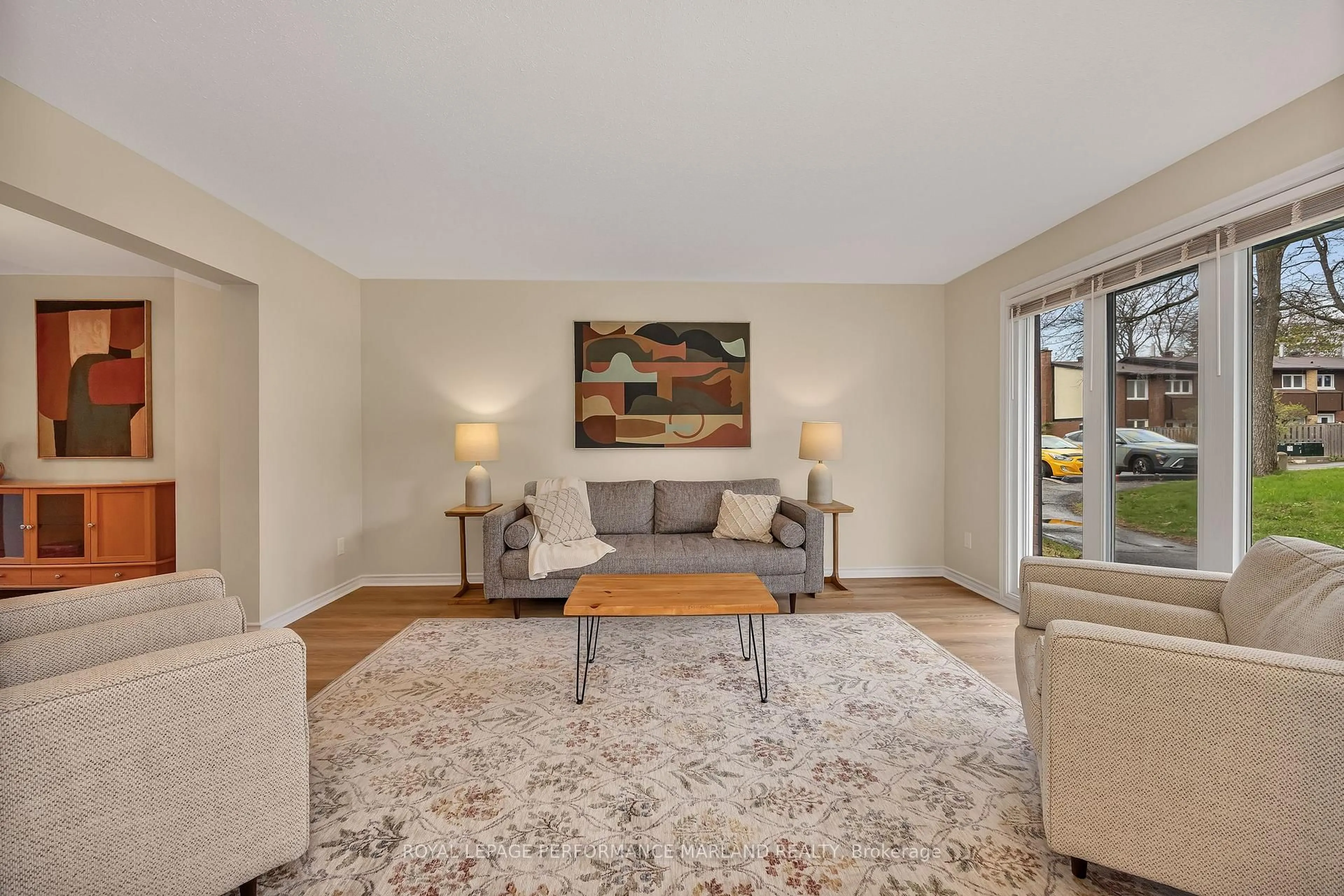 Living room with furniture, carpet floor for 1900 Marquis Ave #34, Ottawa Ontario K1J 8J2