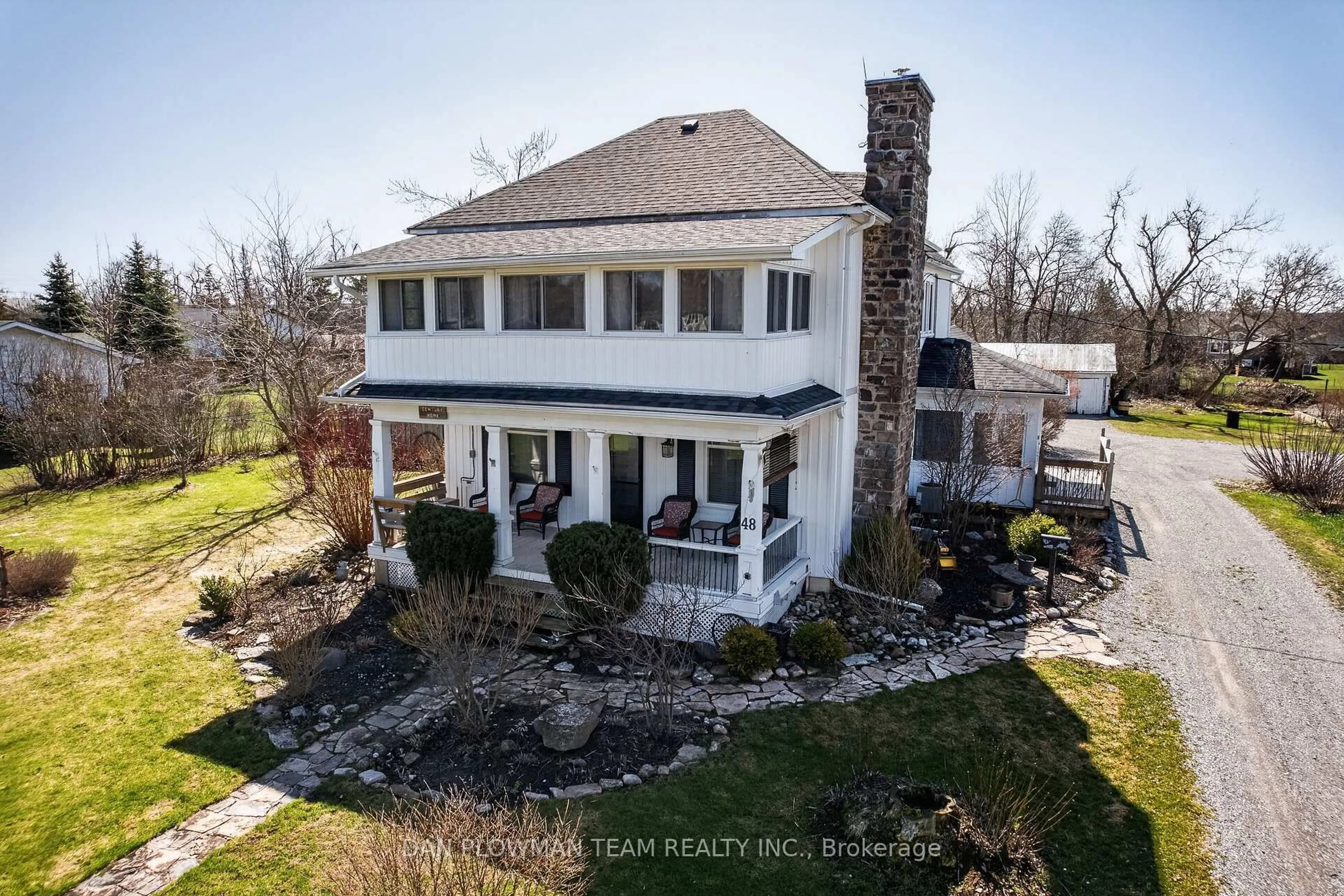 A pic from outside/outdoor area/front of a property/back of a property/a pic from drone, water/lake/river/ocean view for 48 Dunn St, Kawartha Lakes Ontario K0M 1A0